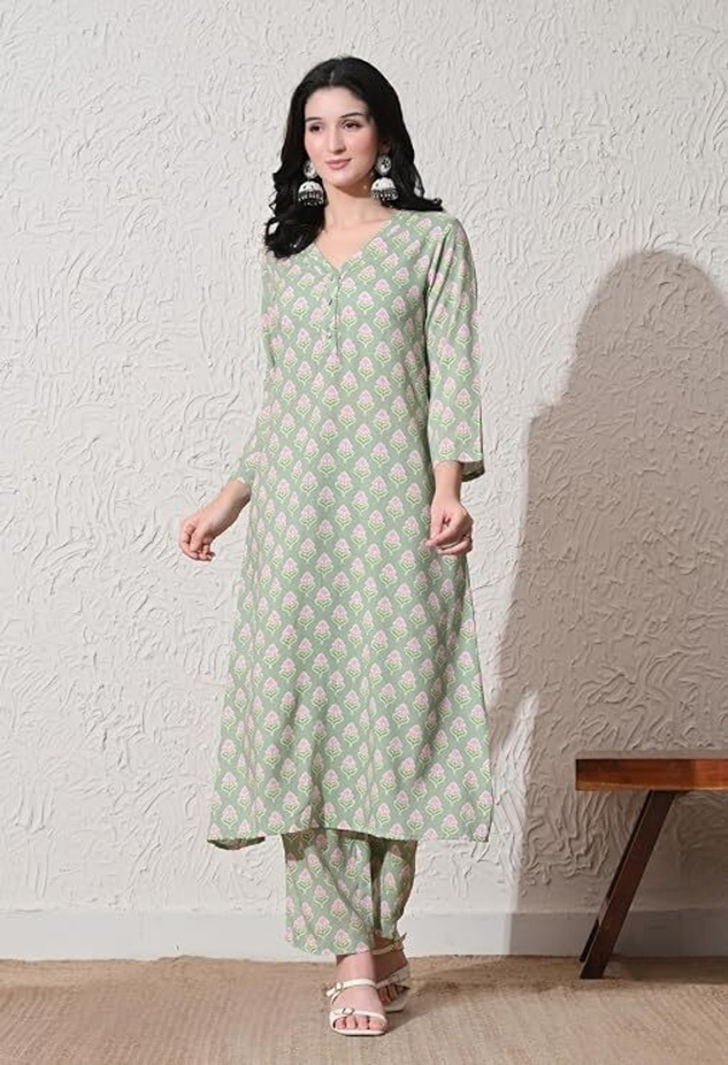 Image of Akki SHAH Women Khadi Cotton Kurti Set