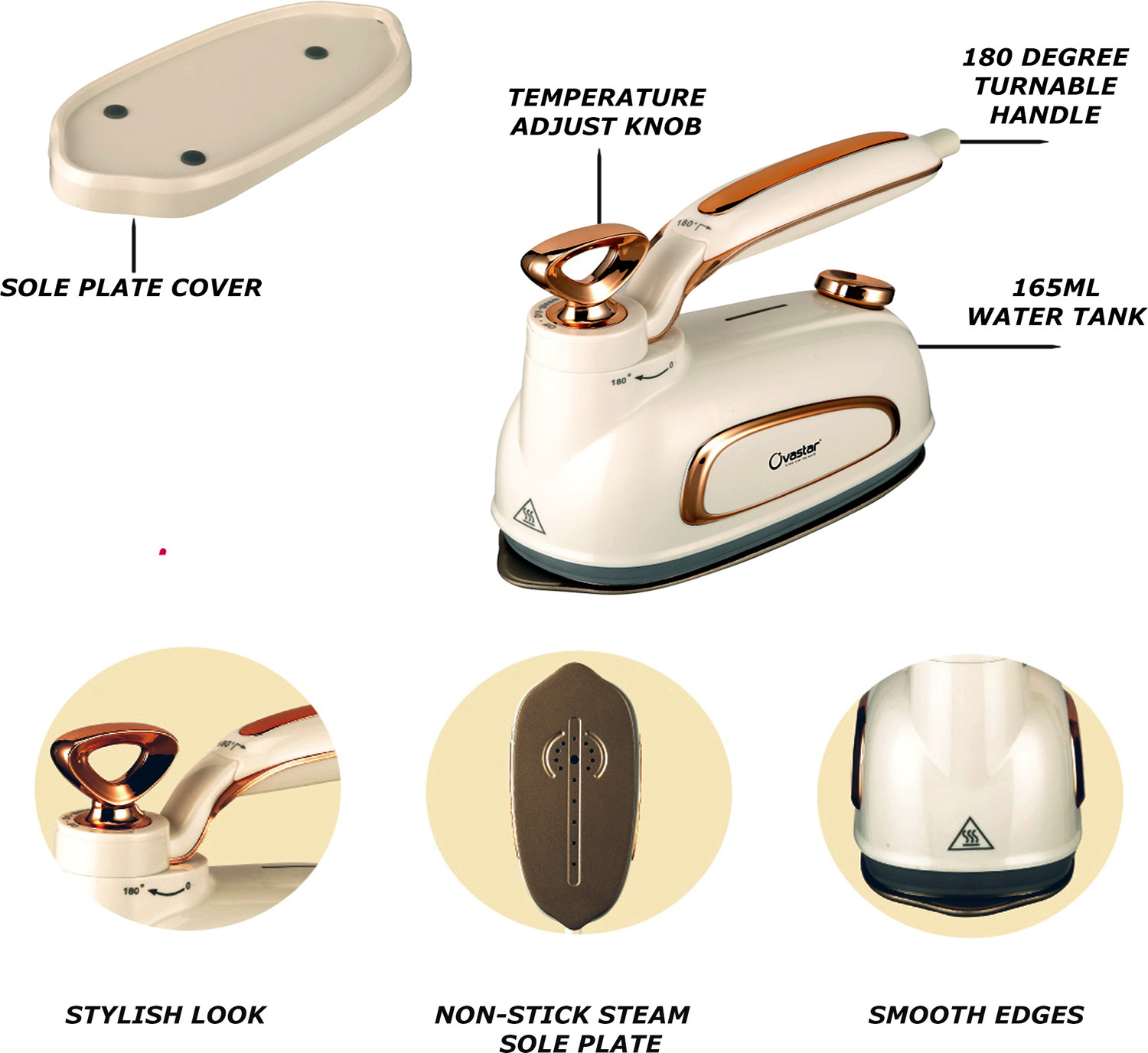 Image of Ovastar OWGS-1896S Travel Fabric Steamer