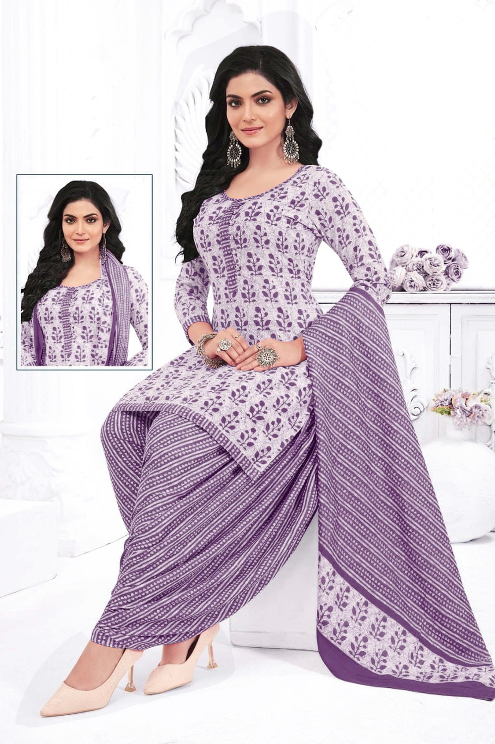 Image of SEWDHAGA Printed Kurta, Salwar & Dupatta Set