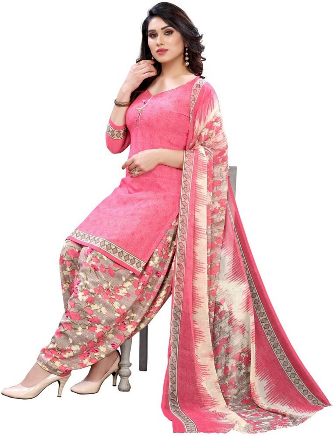 Aditi Fashion Crepe Printed Salwar Suit Material Price in India - Buy Aditi Fashion Crepe Printed Salwar Suit Material online at Flipkart.com