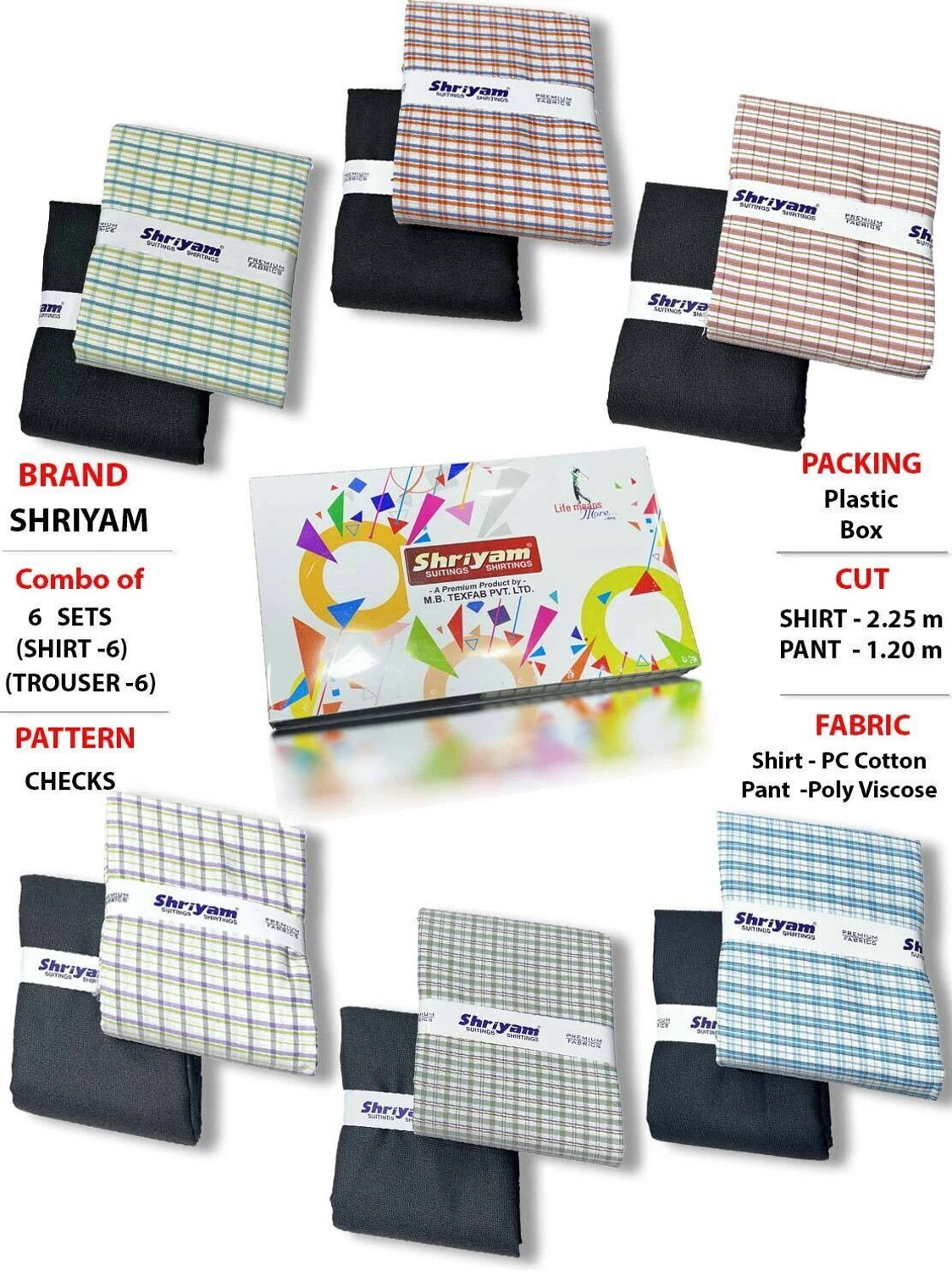 Image of REELENT Unstitched Linen Shirt & Trouser Fabric Self Design