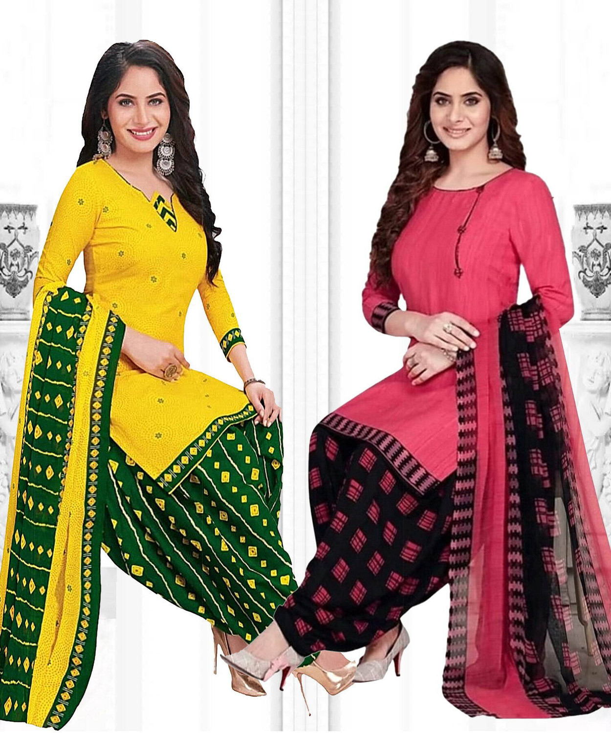 Image of Vijay Deep Silk Mill Unstitched Crepe Salwar Suit Material Printed