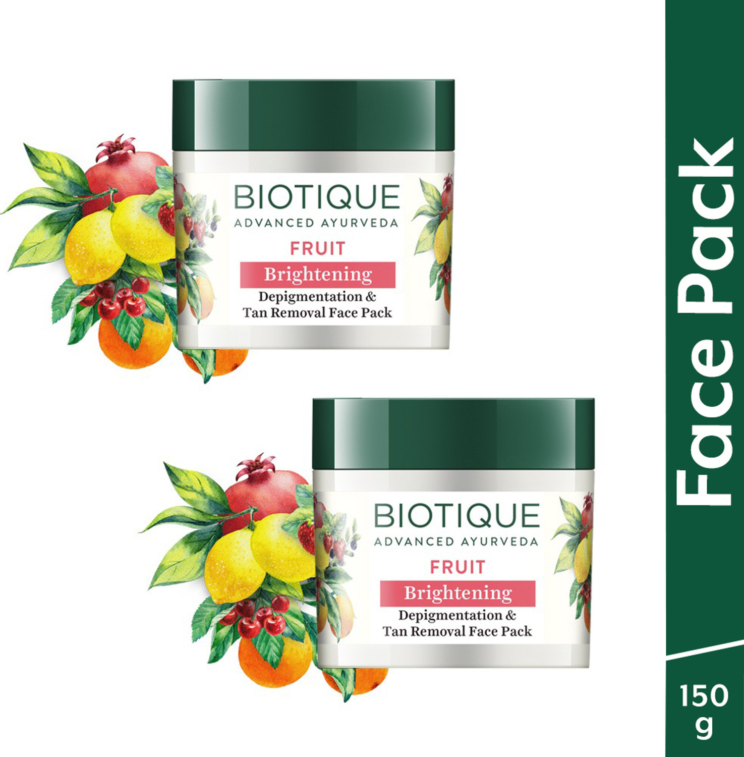 Image of BIOTIQUE FRUIT Brightening Depigmentation & Tan Removal Face Pack (100 g)