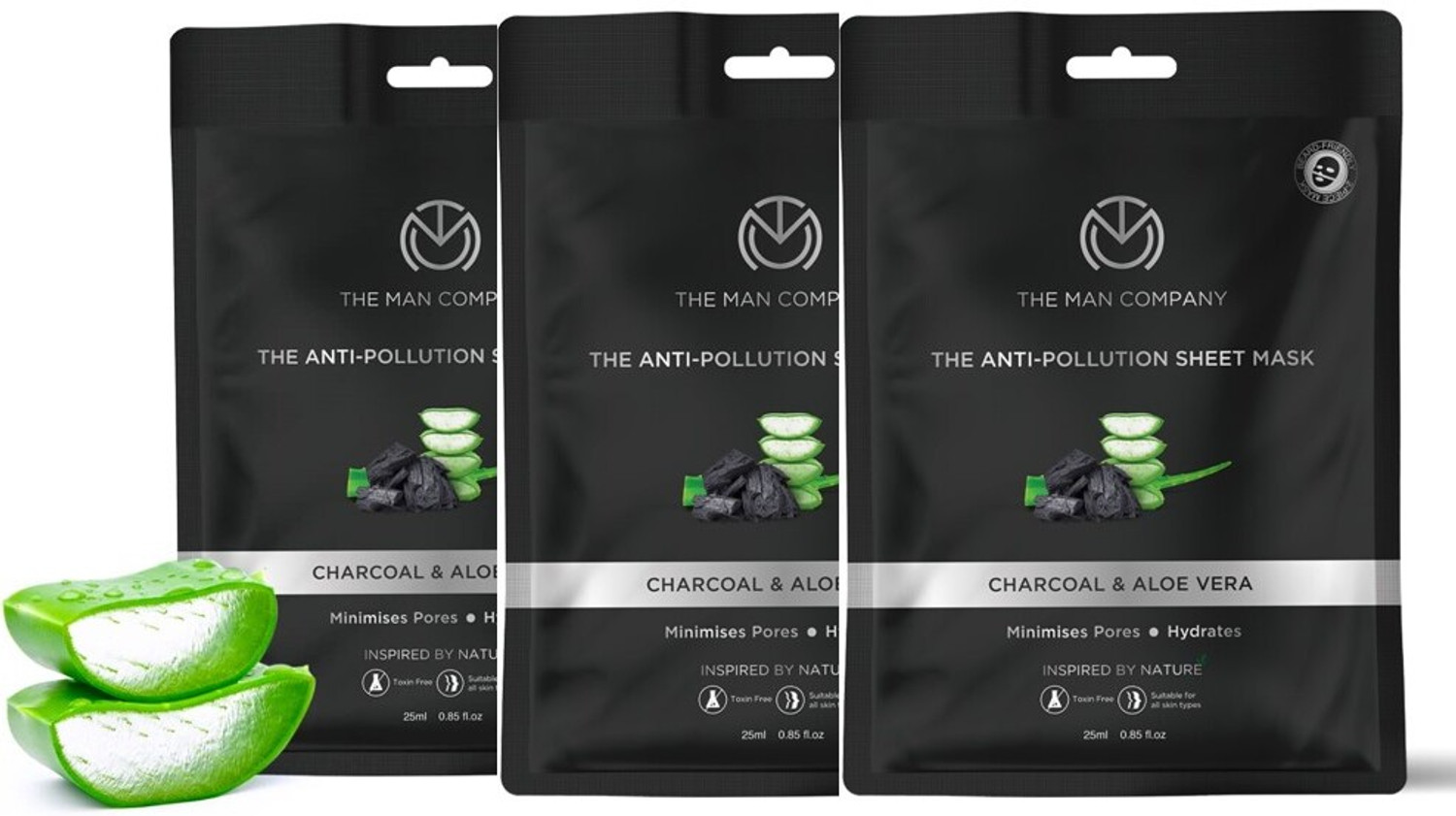 Image of THE MAN COMPANY Charcoal Face Sheet Mask (75 ml)