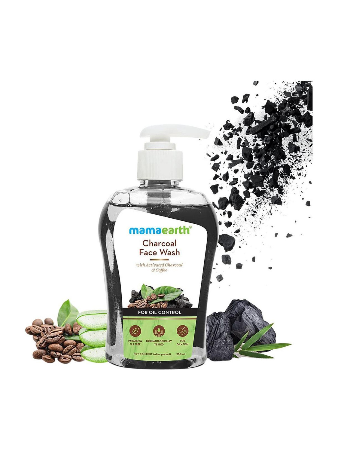 Mamaearth Charcoal Face Wash with Activated Charcoal & Coffee for Oil - Image 1