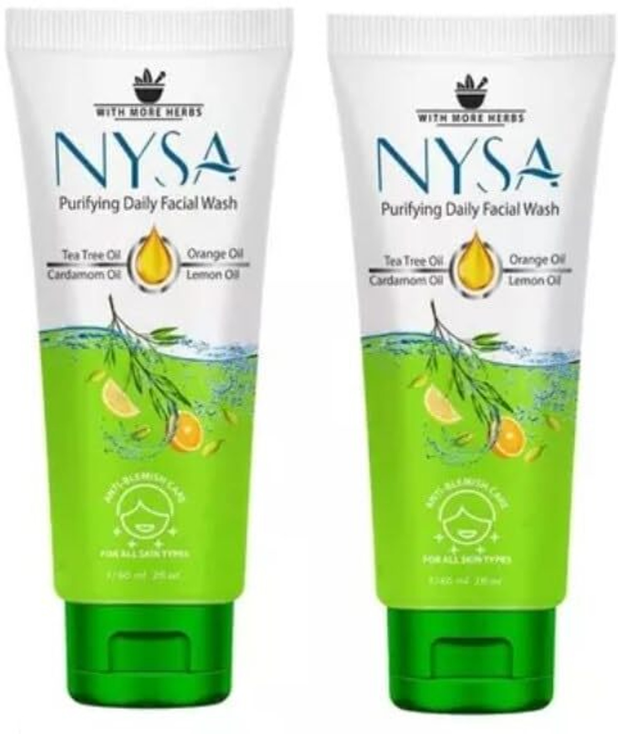 Nysa Purifying Daily Facial Wash with Tea Tree & Citrus Oils (Pack of - Image 1