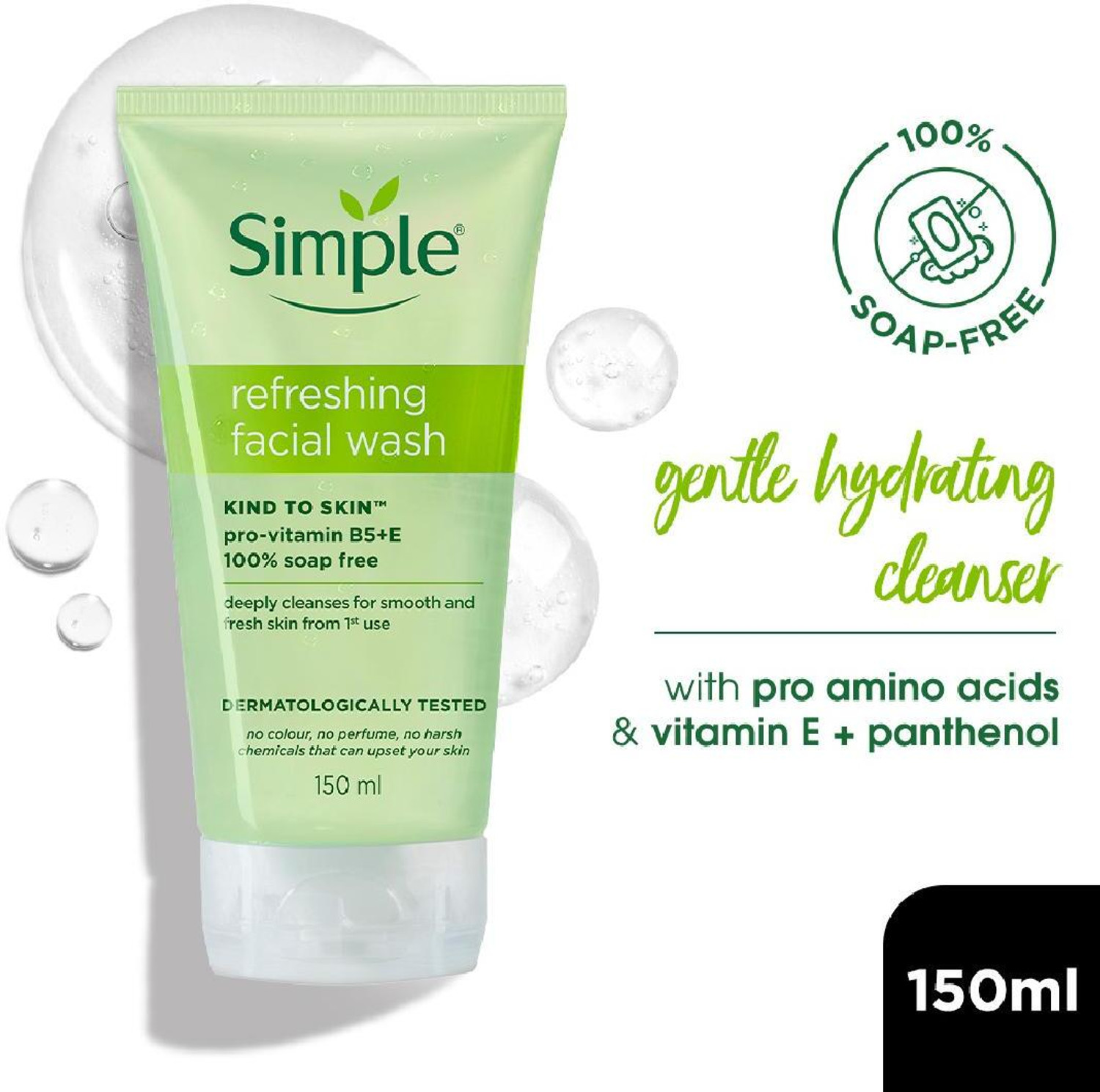 Simple Kind To Skin Refreshing Facial Wash 150 ml - Image 6