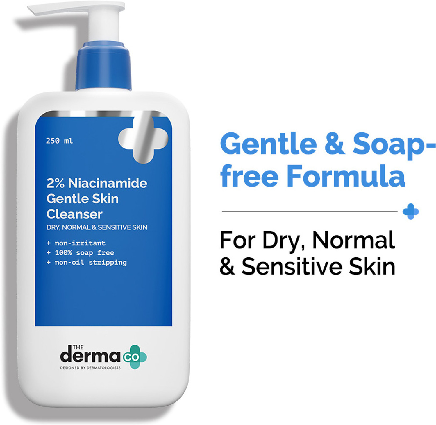 The Derma Co 2% Niacinamide Gentle Skin Cleanser for Sensitive, Dry, Normal Face Wash (250 ml) - Image 1
