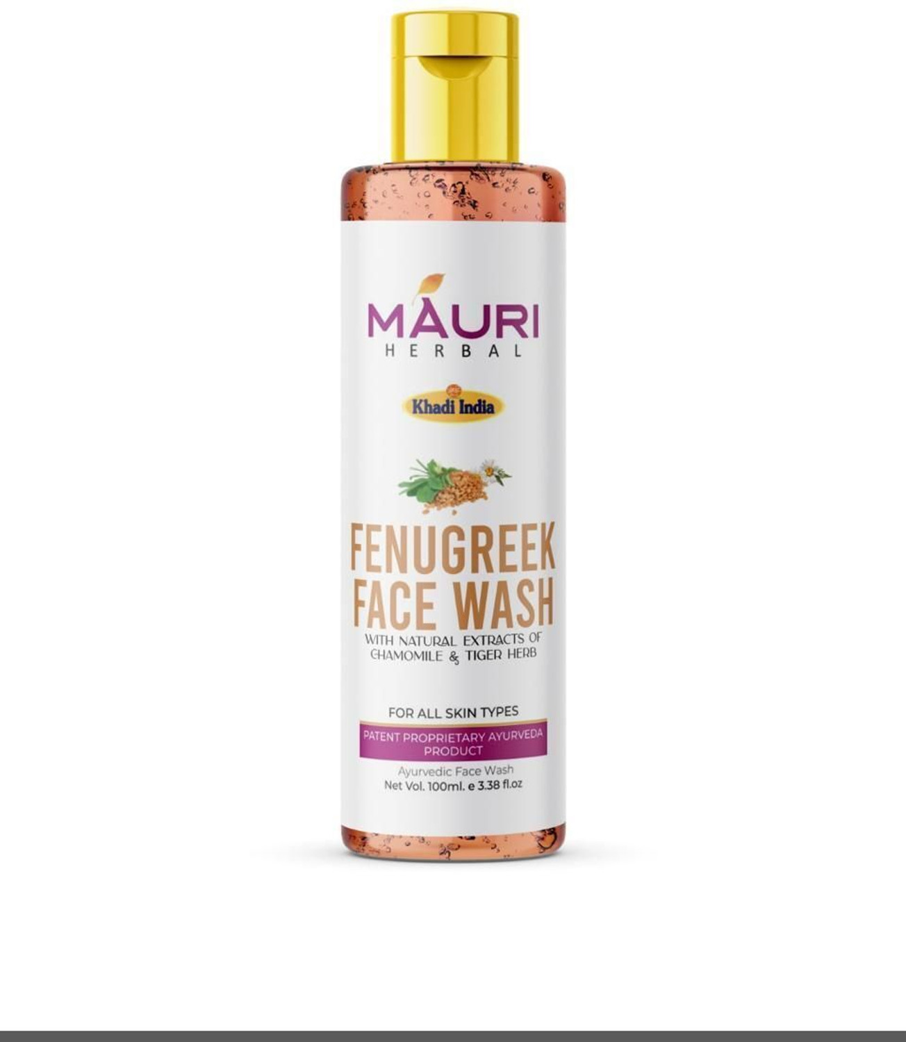Image of Khadi Mauri Herbal Fenugreek (Methi) - Anti Pigmentation & Deep Cleansing - Herbal & Ayurvedic Face Wash (100 ml)