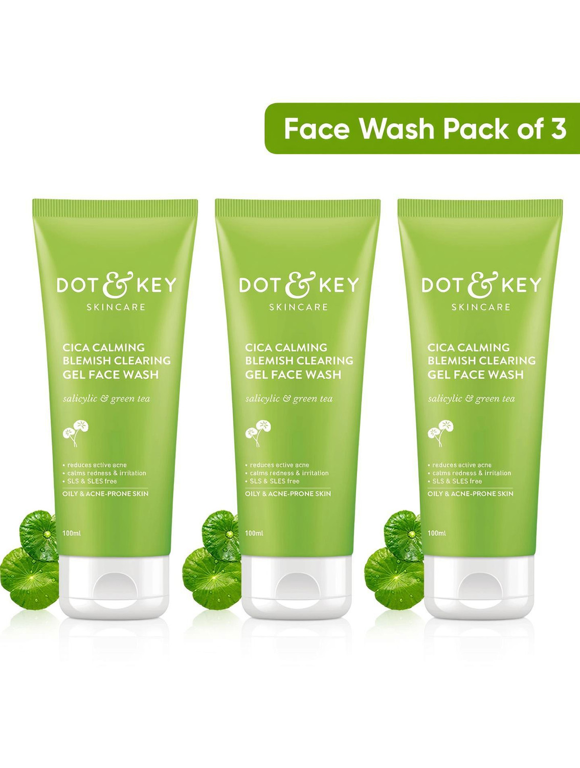 Dot & Key Cica 2% Salicylic with Green Tea Pack of 3 - Image 1