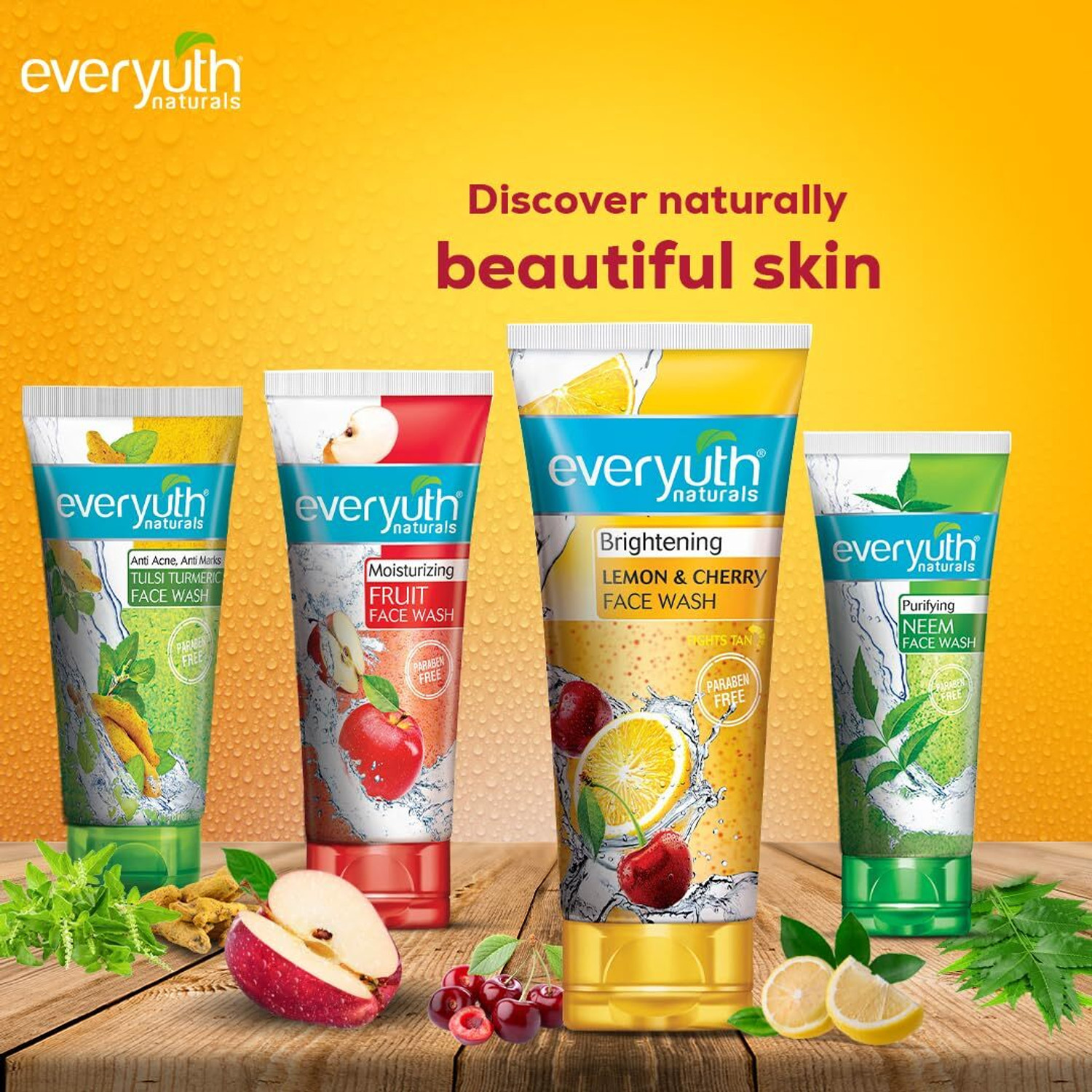Image of Everyuth Naturals Brightening Lemon & Cherry Deep Cleansing , Oil Face Wash (150 g)