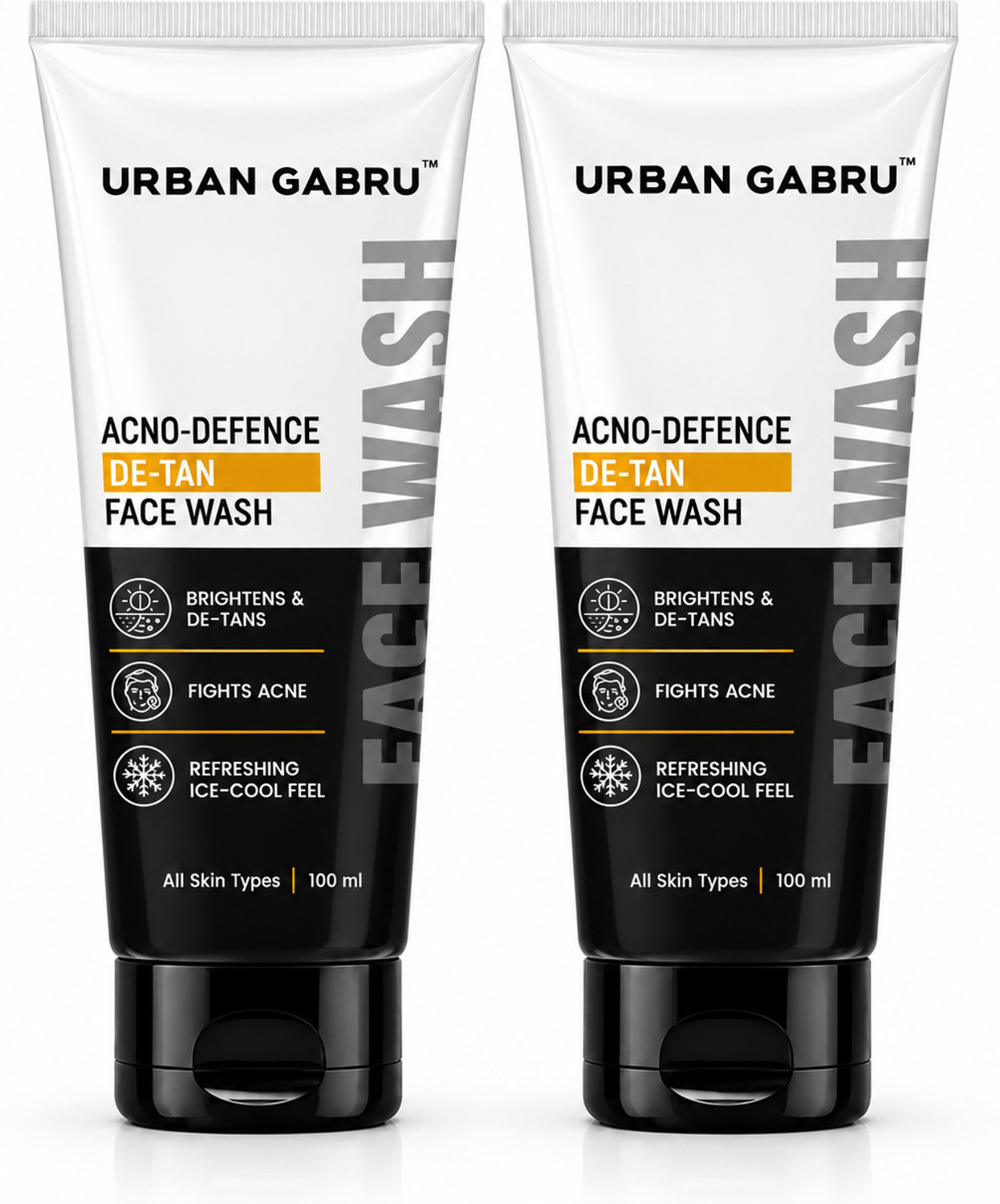 urbangabru Acno-Defence De-Tan Gel Facewash Pack of 2 - Image 1
