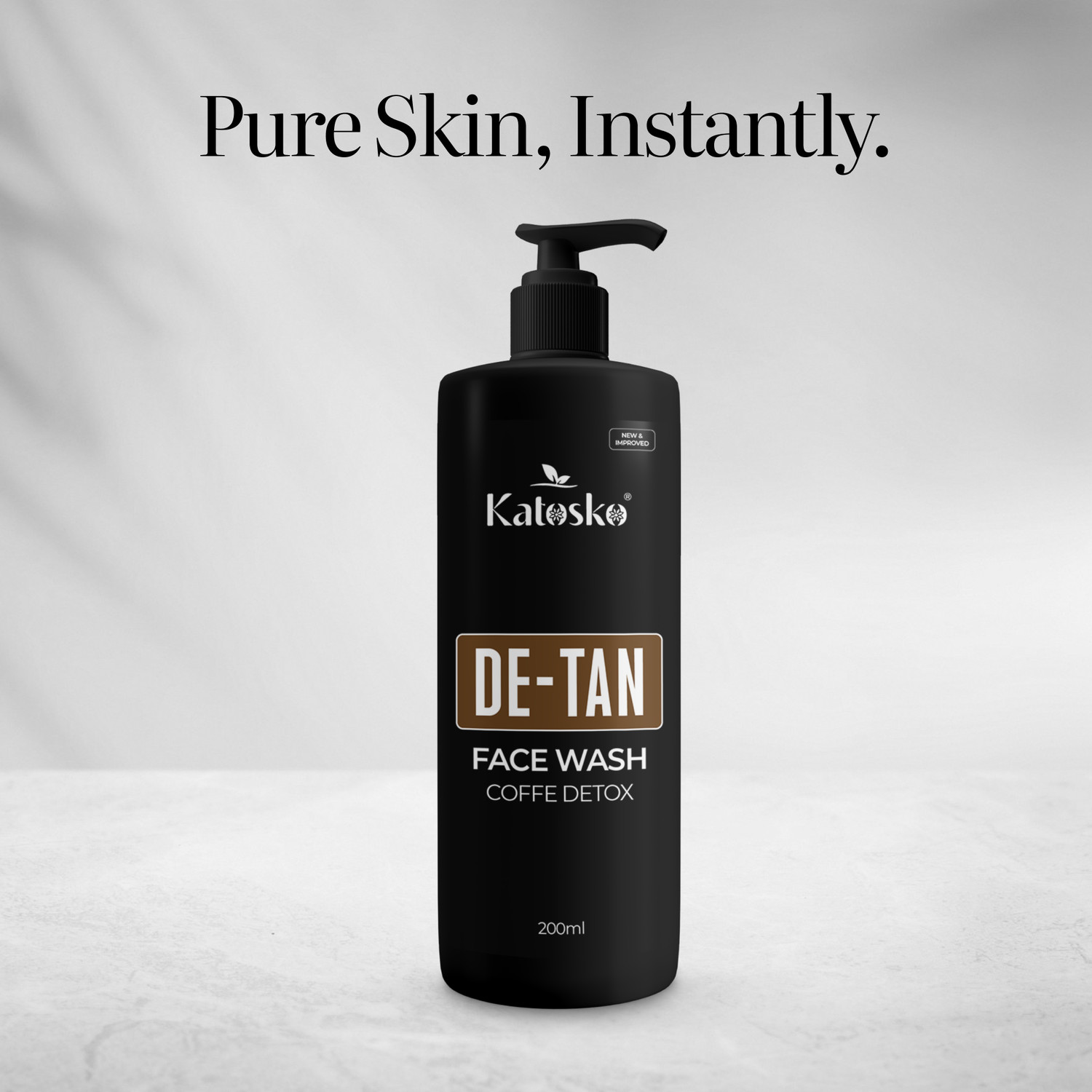 Image of Katosko De-Tan Face wash For Deep Cleansing, Infused With Natural Actives and Coffee Beans Powder, Removes Excess Oil, Face Wash (600 ml)