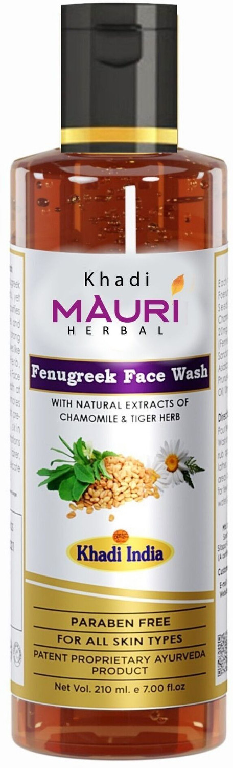 Image of Khadi Mauri Herbal Fenugreek (Methi) - Anti Pigmentation & Deep Cleansing - Herbal & Ayurvedic Face Wash (100 ml)