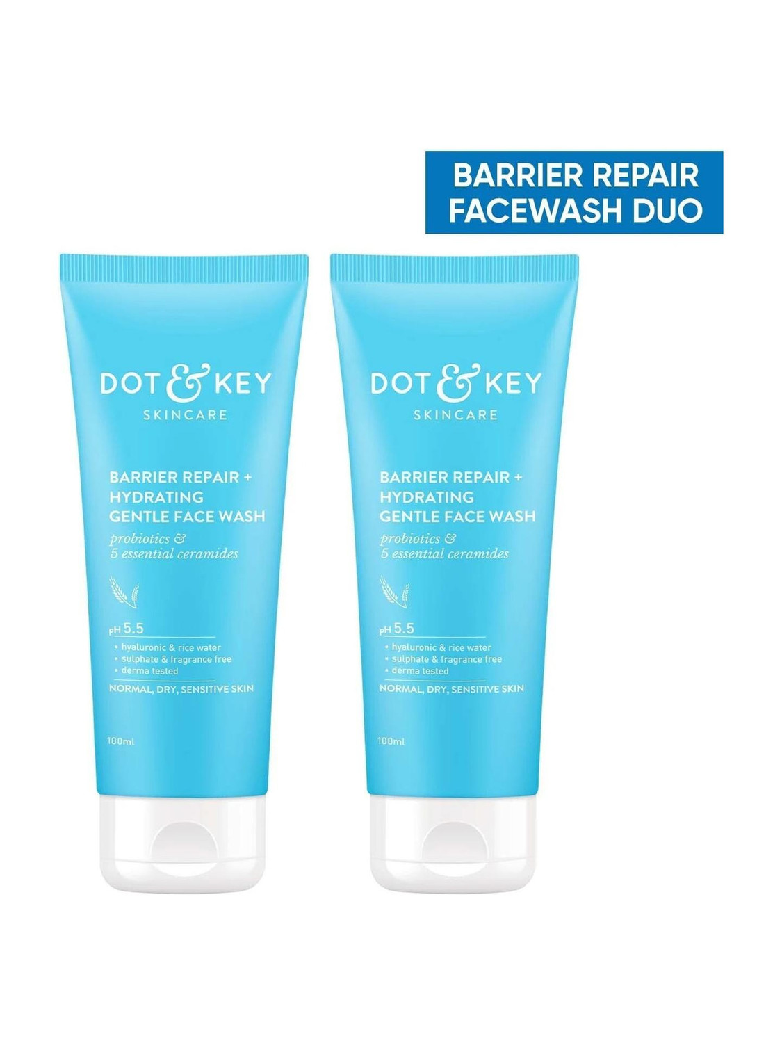 Loot: Dot & Key Barrier Repair Hydrating Gentle Combo Pack of 2 (200 ml) Face Wash @317