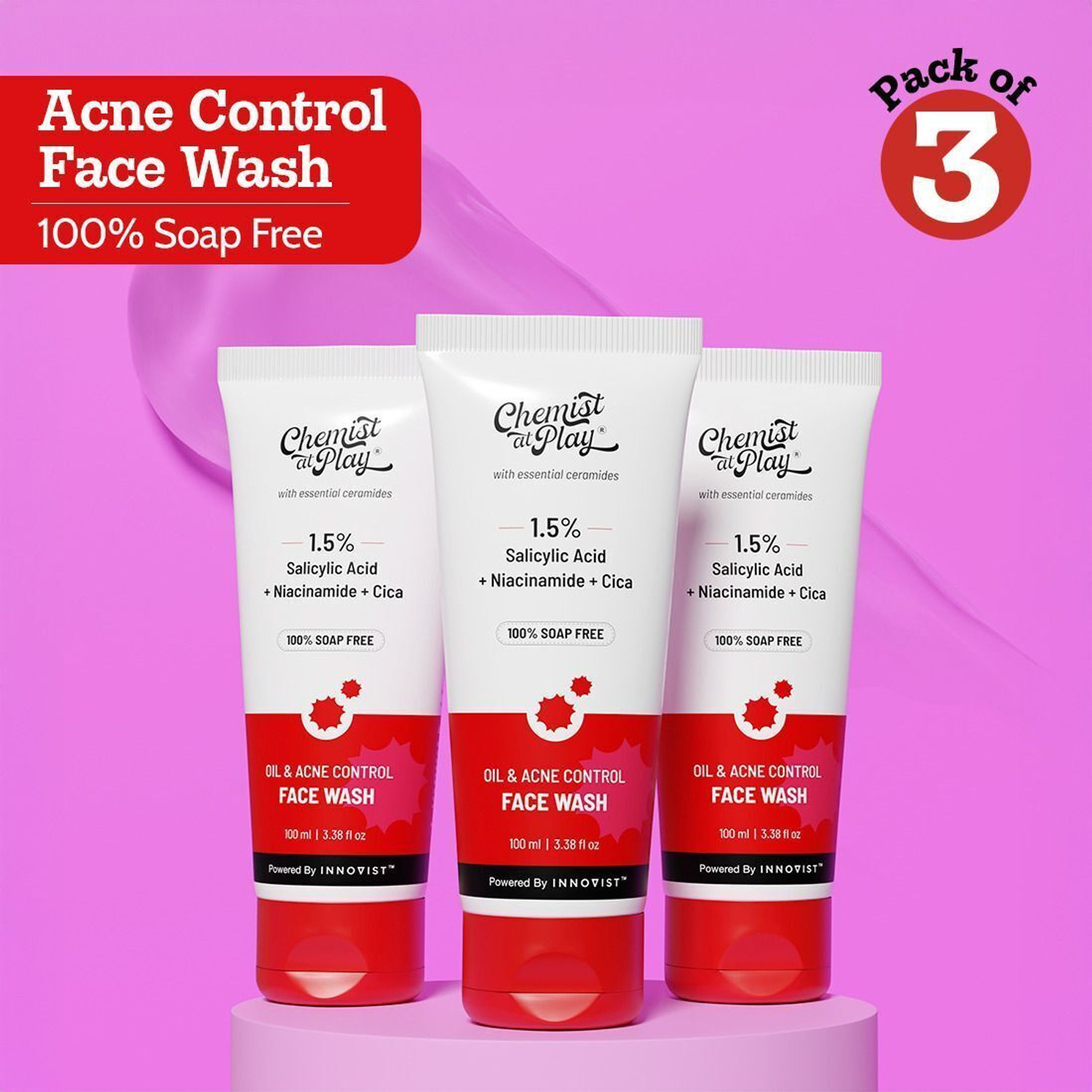 Chemist at Play Acne Control Face Wash 100 ml - Image 6