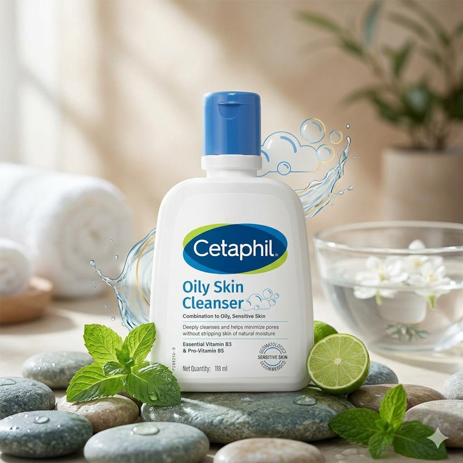 Image of Cetaphil Oily Skin Cleanser for Oil Control & Deep Cleansing Face Wash (118 g)