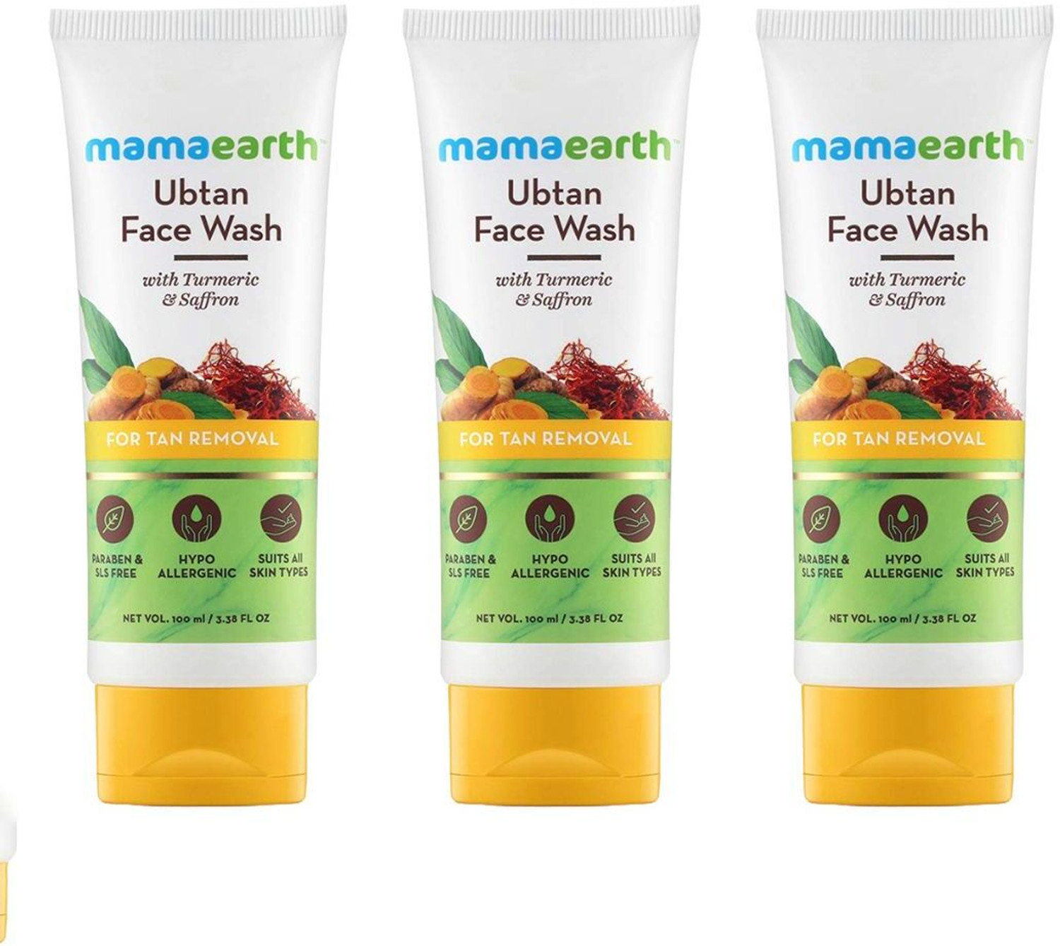 Mamaearth Ubtan Turmeric & Saffron Face Wash 300ml - Image 1