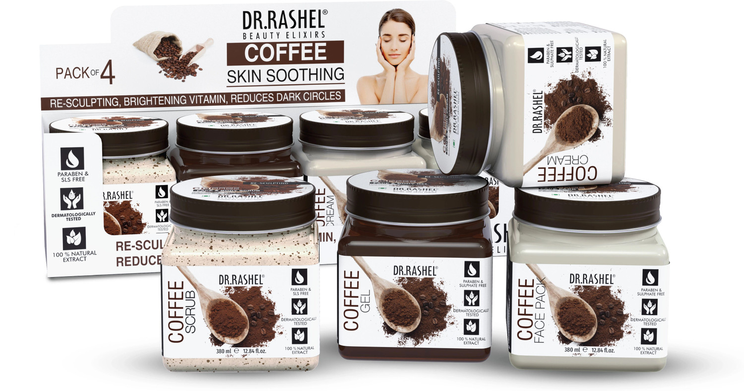 Image of DR.RASHEL Korean Glass Skin Essence Facial Kit | Scrub, Gel, Face Pack, Cream | 1520 ml (4 x 380 ml)