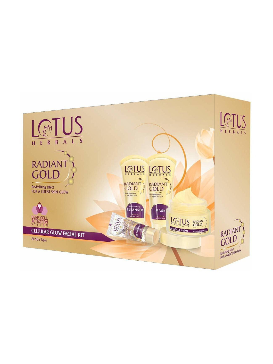 Image of VLCC Gold Facial Kit. Bright & glowing skin - Parlour Glow 10 g (6 x 1.67 g)