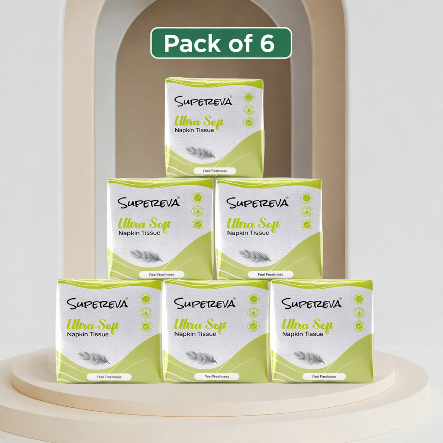 Image of Liora Premium 2-Ply Ultra Soft Facial Tissue Paper - 100 Pulls per Box| Pack of 1 |