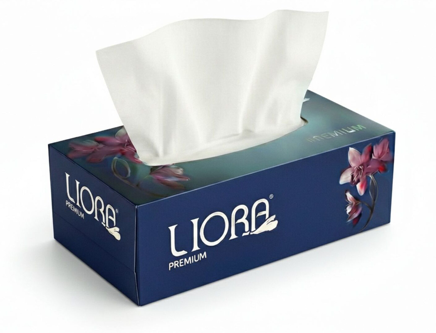 Image of Liora Premium 2-Ply Ultra Soft Facial Tissue Paper - 100 Pulls per Box| Pack of 1 |