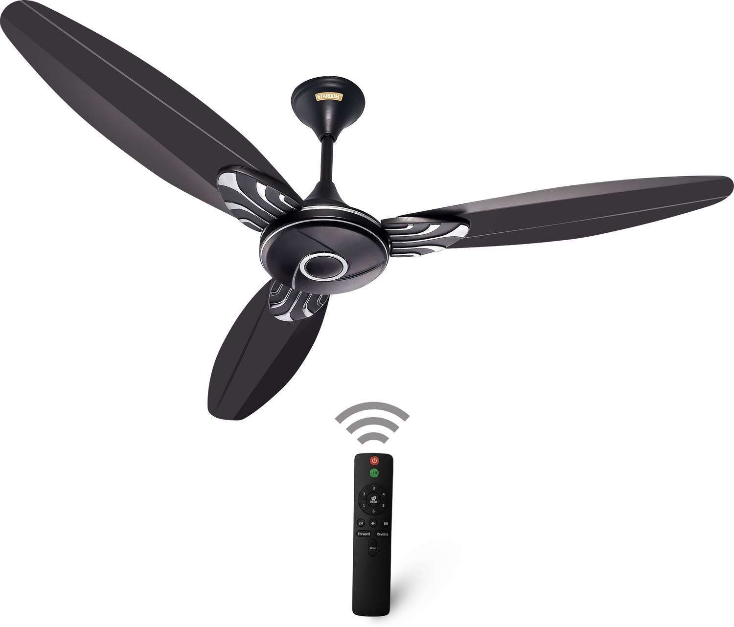 Image of SJENTERPRISE0 PORTABLE FAN with 1 Year Warranty Anti Dust, With LED Indicators, Ultra High Speed, BLDC with Remote and Regulator 500 mm Ceiling Fan (3 Star | WHITE | Pack of 1)