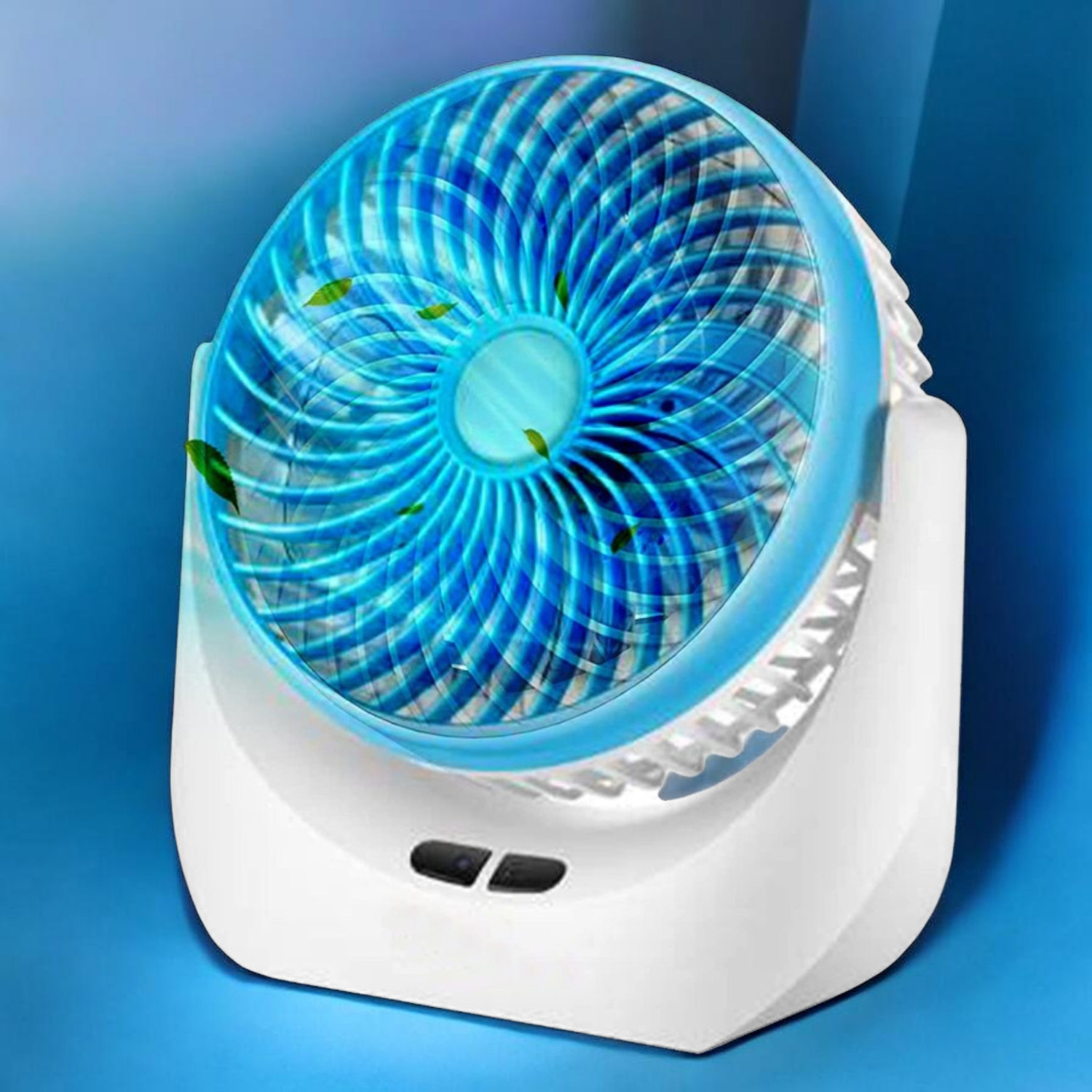 Image of Radhe High Speed Rechargeable Table Fan with LED Light For Office Desk, Home 274 Ultra High Speed 1400 mm Table Fan (5 Star | Multicolor | Pack of 1)