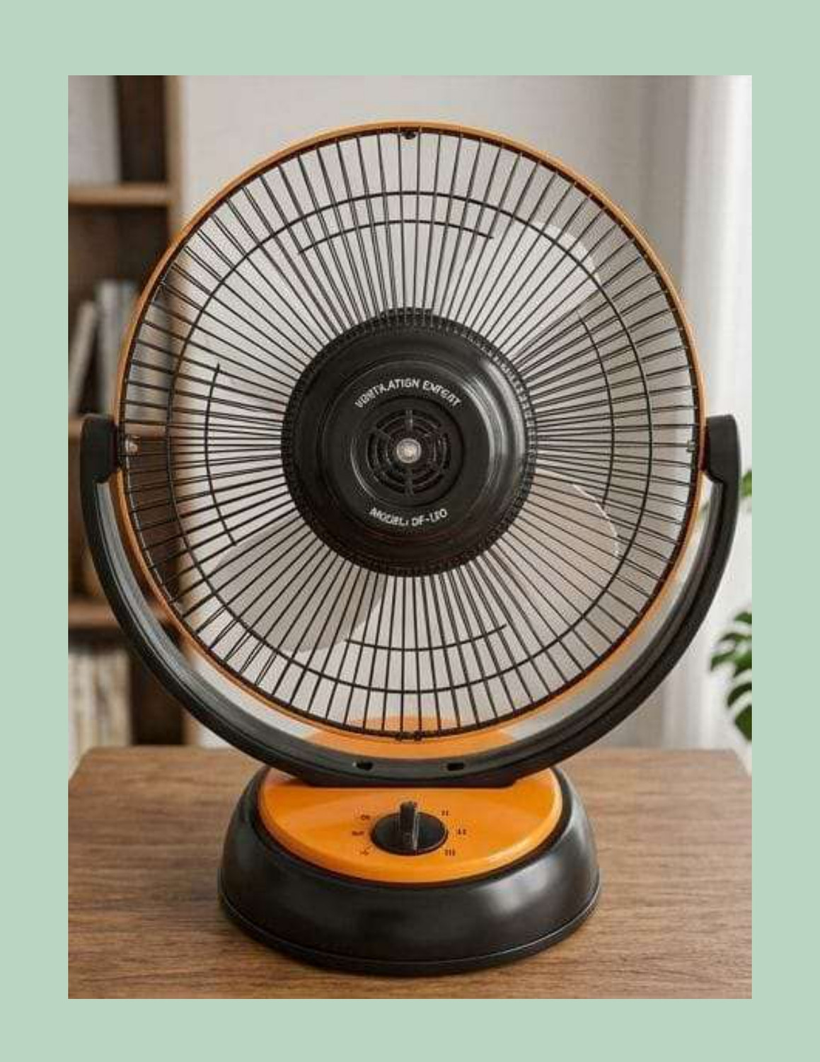 Image of KOVAH Portable Rechargeable Desk Fan with 3 Speed Control, USB Charging BLDC Motor 150 mm Table Fan (Solid Green | Pack of 1)