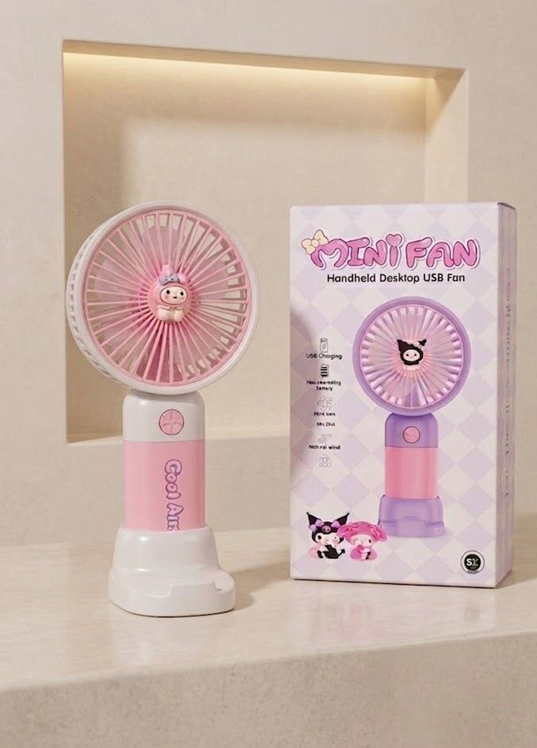 Image of YAKUNOX Personal Mini Fan USB Rechargeable Handheld Cooling Fan Random Colour Anti Dust 90 mm Table Fan (Multicolor | Pack of 1)
