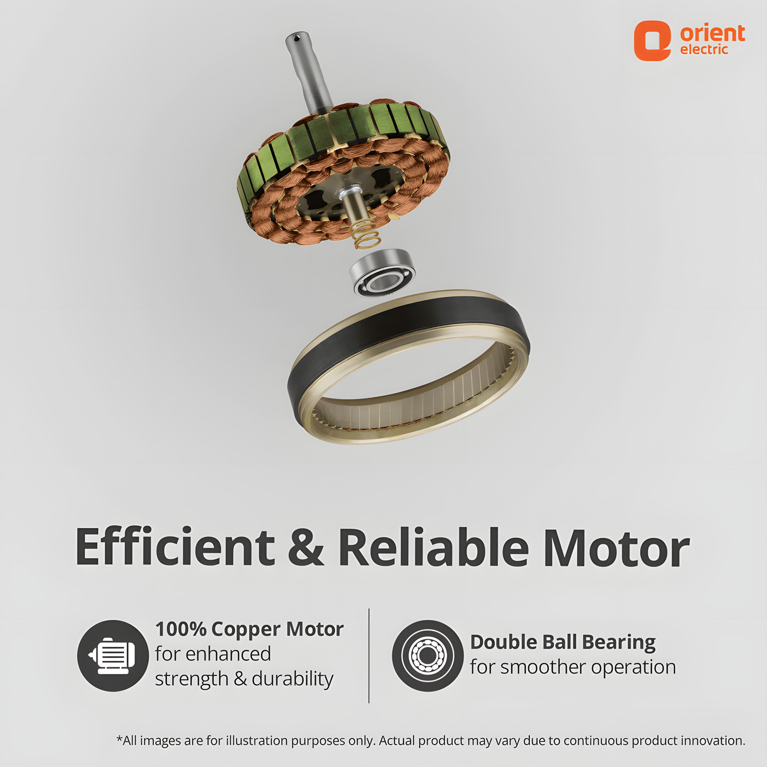Image of Orient Electric Rapid Air 1200MM with 2 Year Warranty 1200 mm Ceiling Fan (1 Star | Brown | Pack of 2)