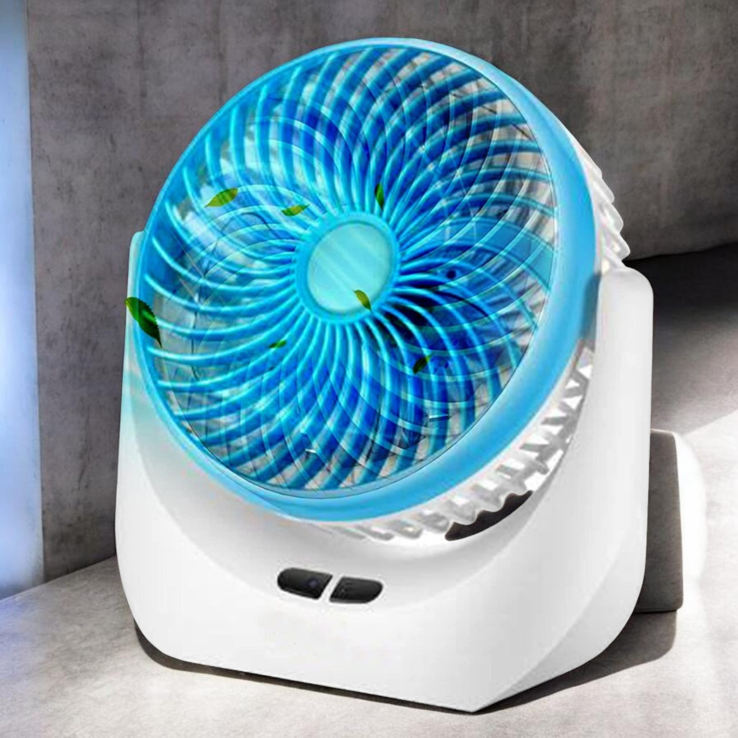 Image of Radhe High Speed Rechargeable Table Fan with LED Light For Office Desk, Home 333 Ultra High Speed 1400 mm Table Fan (5 Star | Multicolor | Pack of 1)