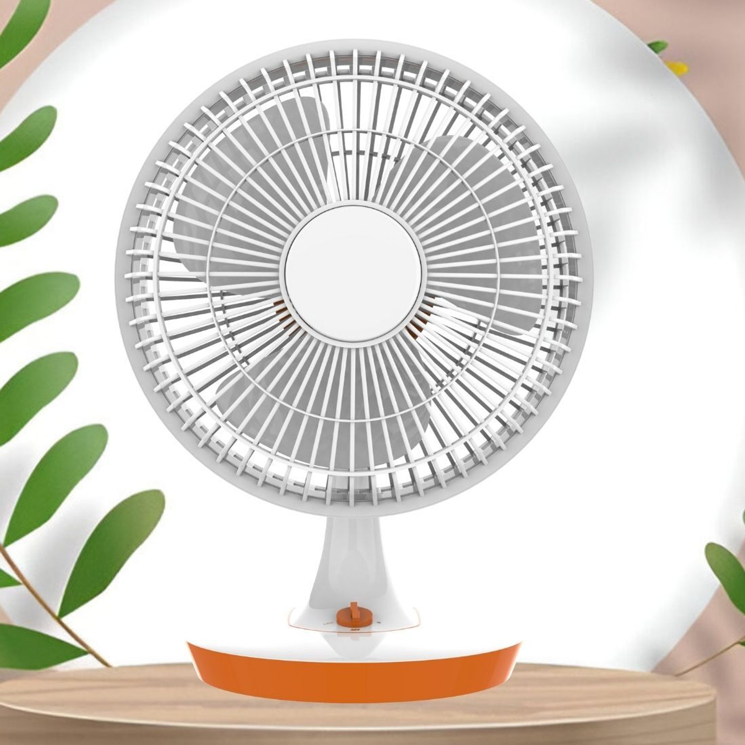 Image of Radhe High Speed Rechargeable Table Fan with LED Light For Office Desk, Home 274 Ultra High Speed 1400 mm Table Fan (5 Star | Multicolor | Pack of 1)