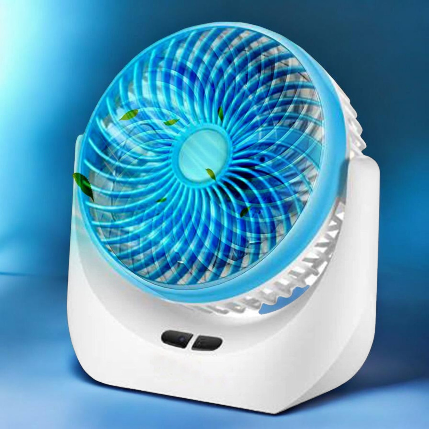 Image of Radhe High Speed Rechargeable Table Fan with LED Light For Office Desk, Home 333 Ultra High Speed 1400 mm Table Fan (5 Star | Multicolor | Pack of 1)