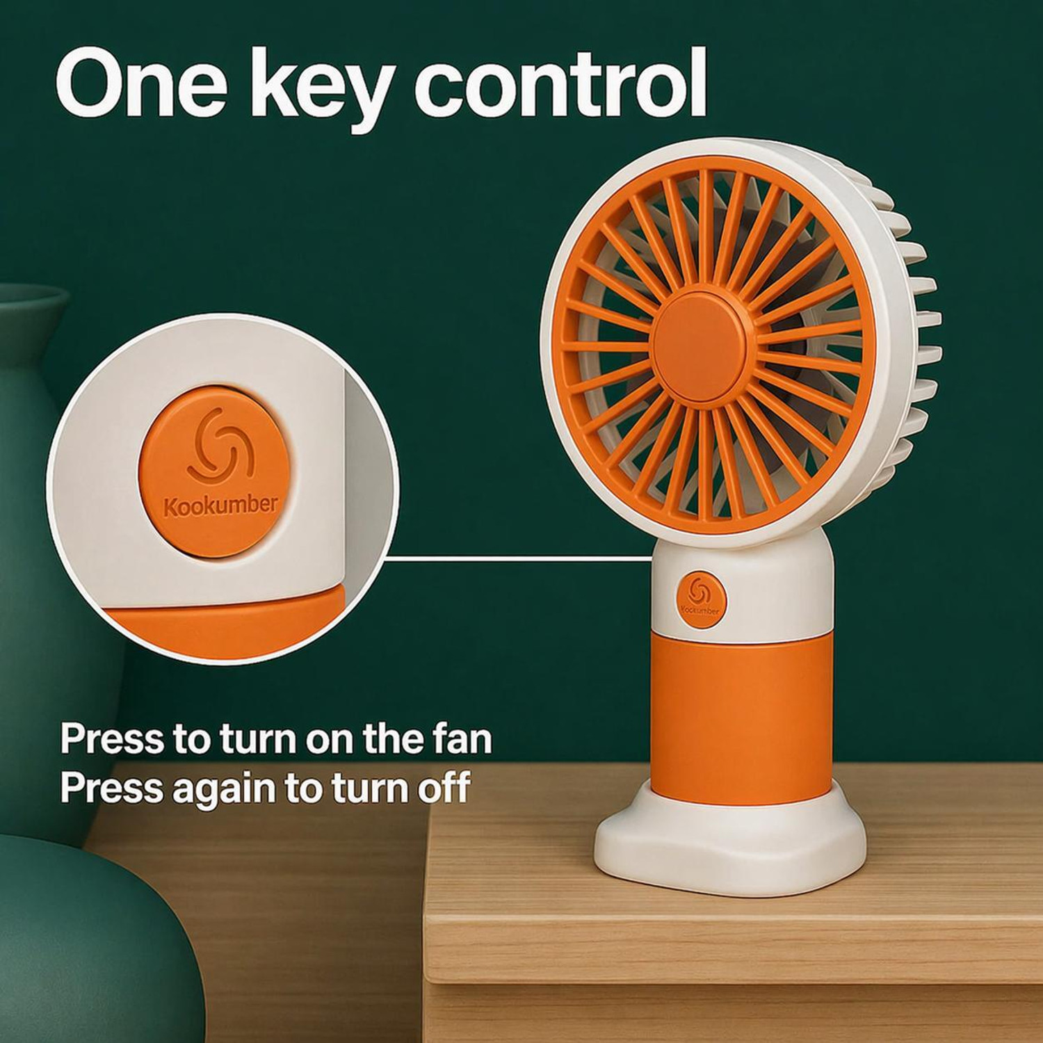 Image of Darshan High Speed Rechargeable Table Fan with LED Light For Office Desk, Home 297 Ultra High Speed 1400 mm Table Fan (5 Star | Multicolor | Pack of 1)