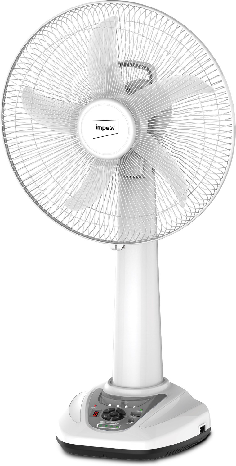 Image of SUPERLITE FAN 12 inch Rechargeable with 1 Year Warranty Ultra High Speed 300 mm Table Fan (4 Star | Grey | Pack of 1)