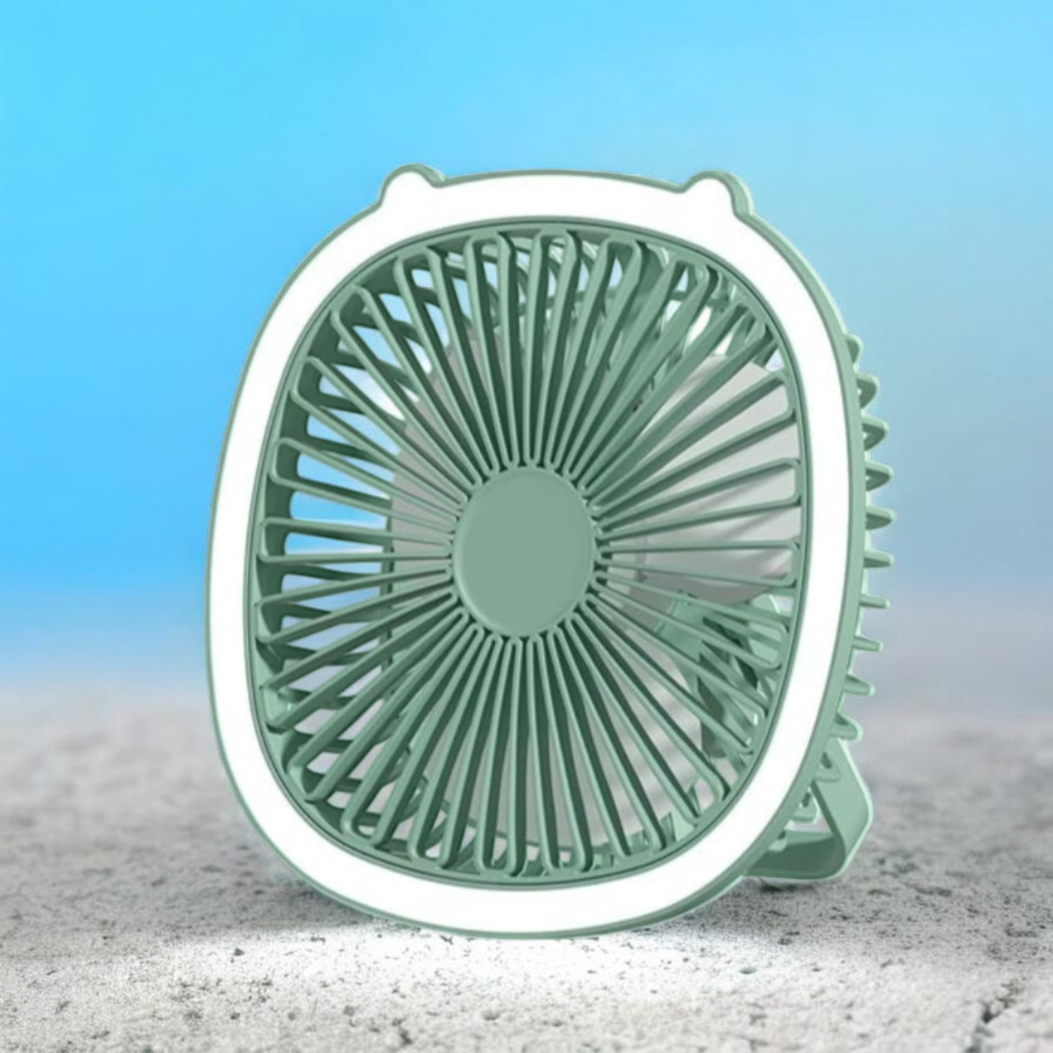 Image of DAKSHWAY High Speed Rechargeable Table Fan with LED Light For Office Desk, Home F3575 Ultra High Speed 1400 mm Table Fan (5 Star | Multicolor | Pack of 1)