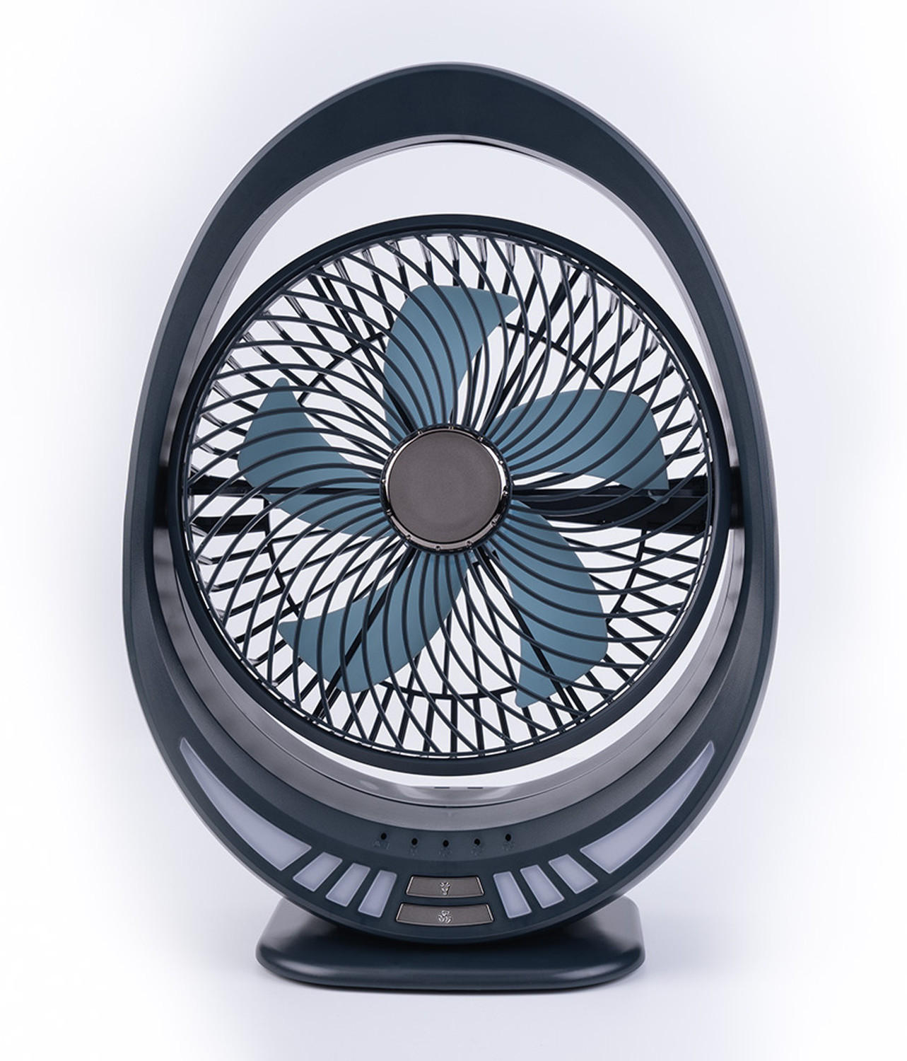 Image of DAKSHWAY High Speed Rechargeable Table Fan with LED Light For Office Desk, Home F3609 Ultra High Speed 1400 mm Table Fan (5 Star | Multicolor | Pack of 1)