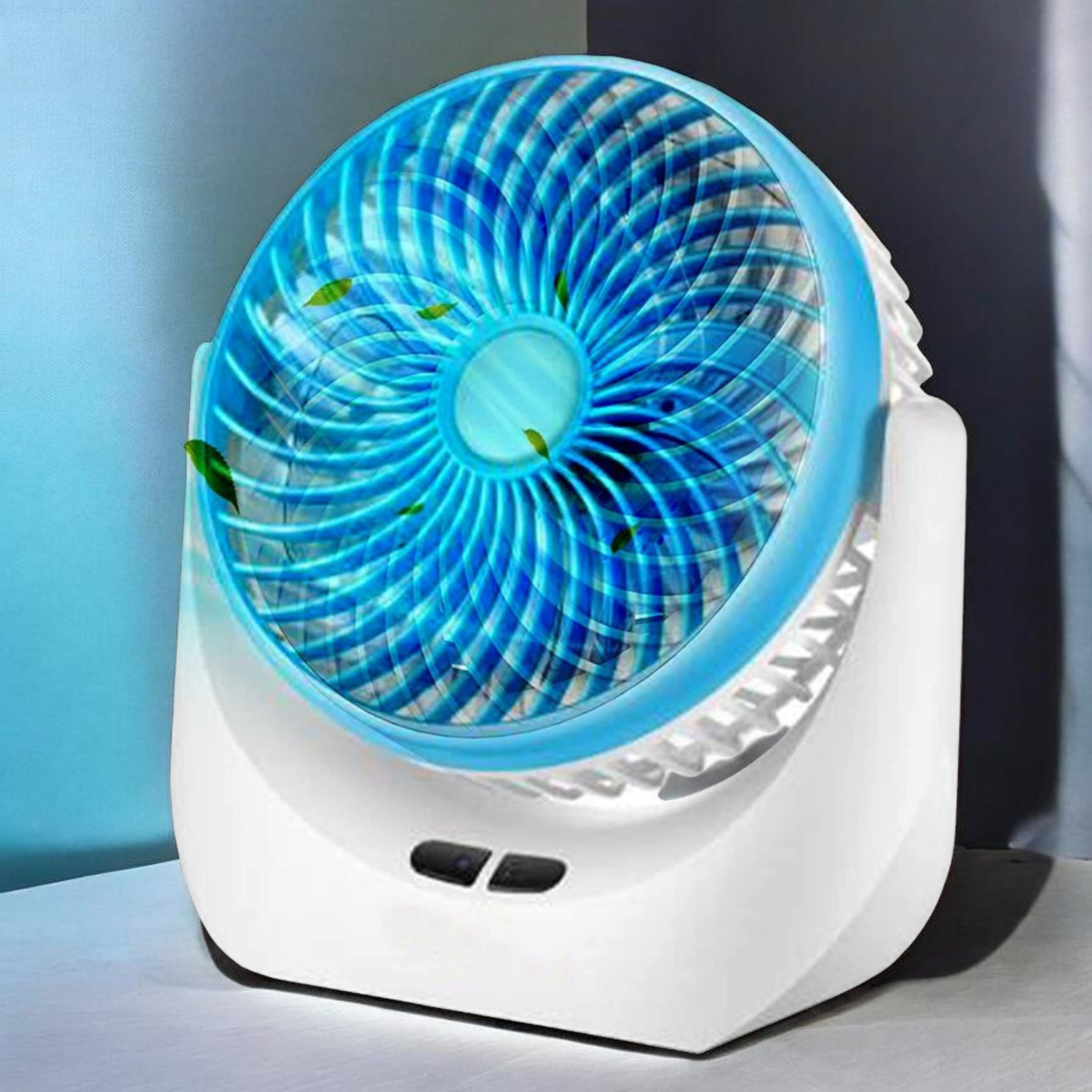 Image of Radhe High Speed Rechargeable Table Fan with LED Light For Office Desk, Home 274 Ultra High Speed 1400 mm Table Fan (5 Star | Multicolor | Pack of 1)