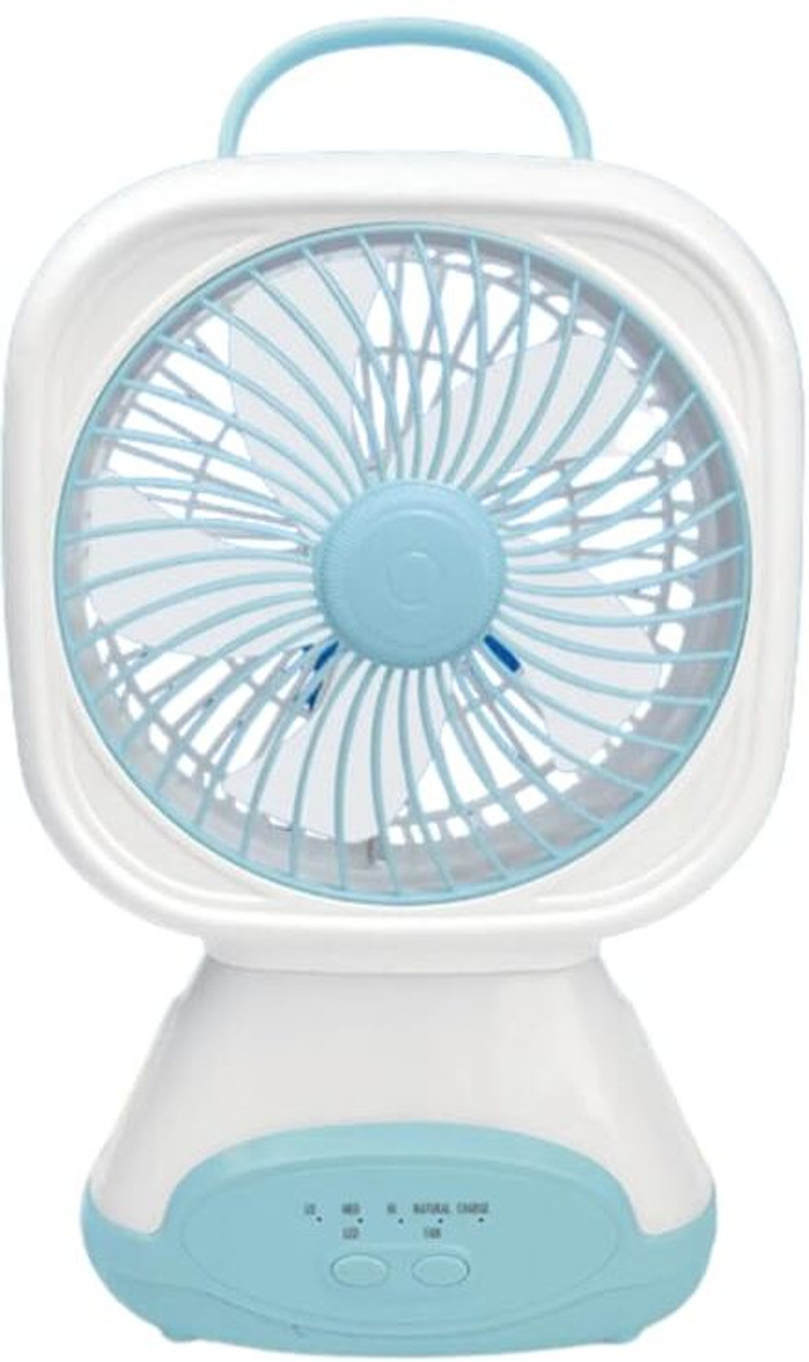 Image of Darshan High Speed Rechargeable Table Fan with LED Light For Office Desk, Home 273 Ultra High Speed 1400 mm Table Fan (5 Star | Multicolor | Pack of 1)