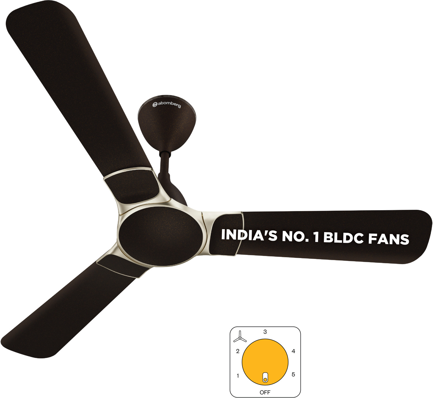 Image of DAKSHWAY 19319 High Air Delivery 90 mm Ceiling Fan (1 Star | Multicolor | Pack of 1)