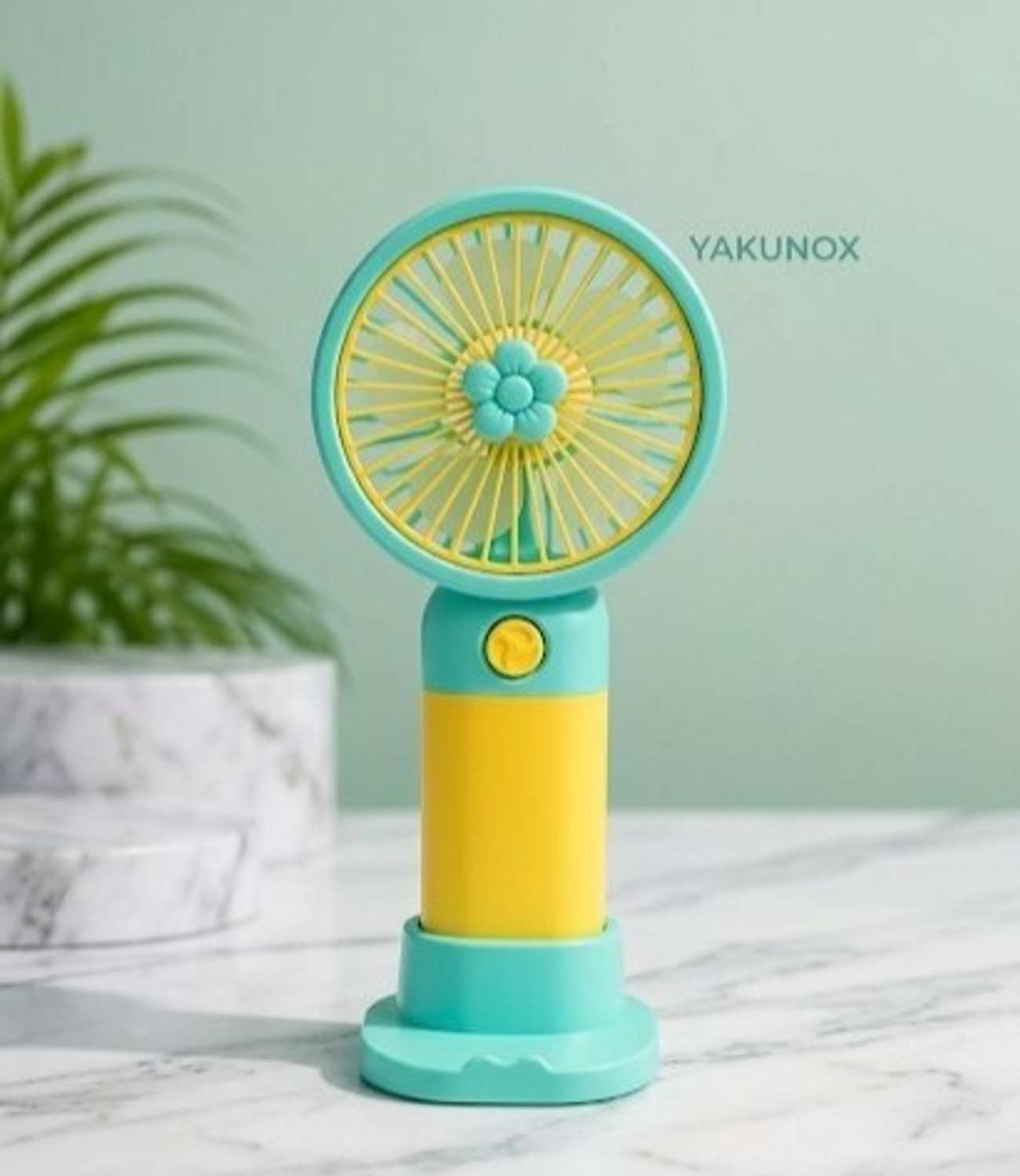 Image of YAKUNOX Portable Mini USB Fan for Indoor Outdoor Cooling Random Colour Anti Dust 90 mm Table Fan (Multicolor | Pack of 1)