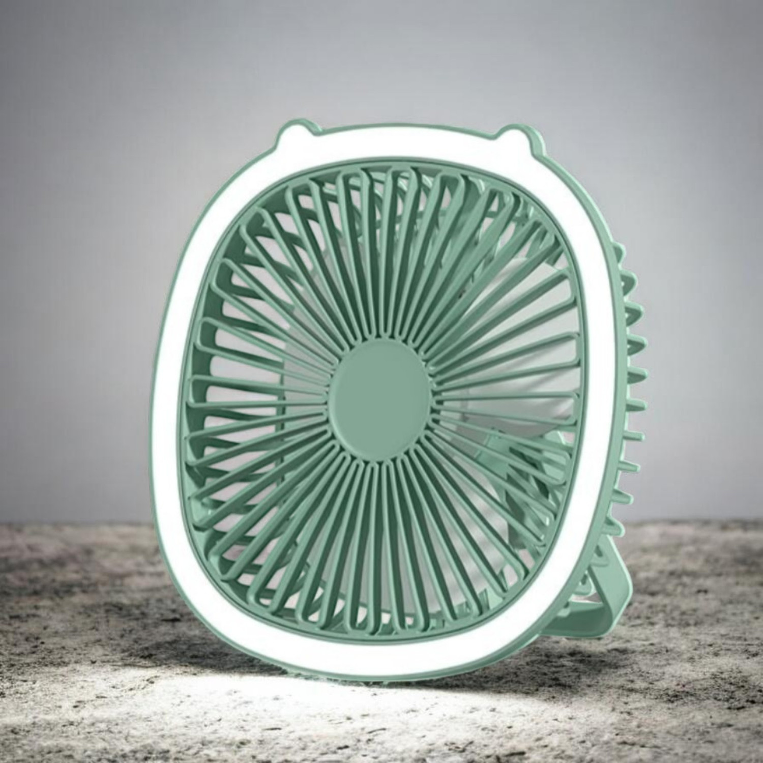 Image of Gatushop High Speed Rechargeable Table Fan with LED Light For Office Desk, Home F3571 Ultra High Speed 1400 mm Table Fan (5 Star | Multicolor | Pack of 1)
