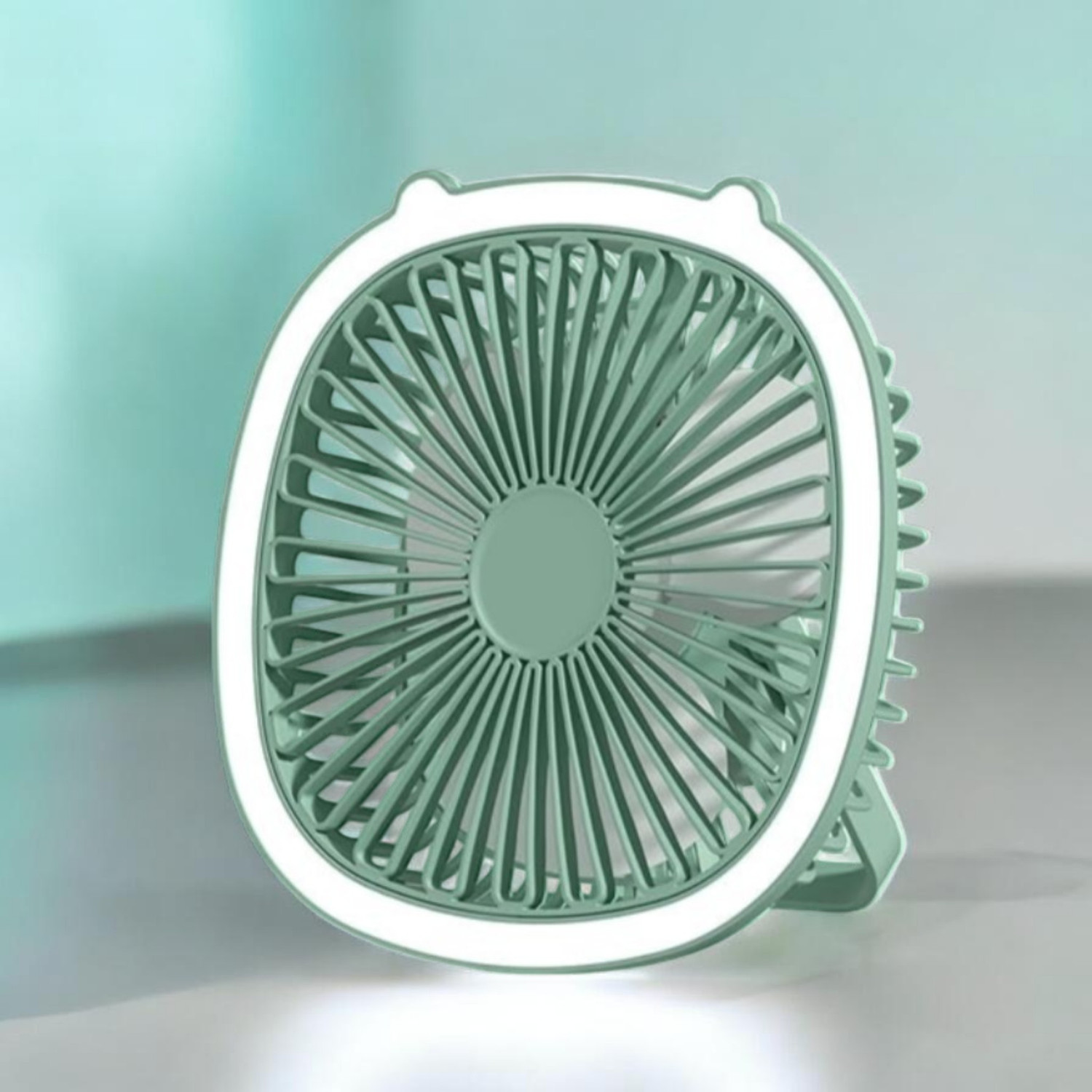 Image of Gatushop High Speed Rechargeable Table Fan with LED Light For Office Desk, Home F3568 Ultra High Speed 1400 mm Table Fan (5 Star | Multicolor | Pack of 1)