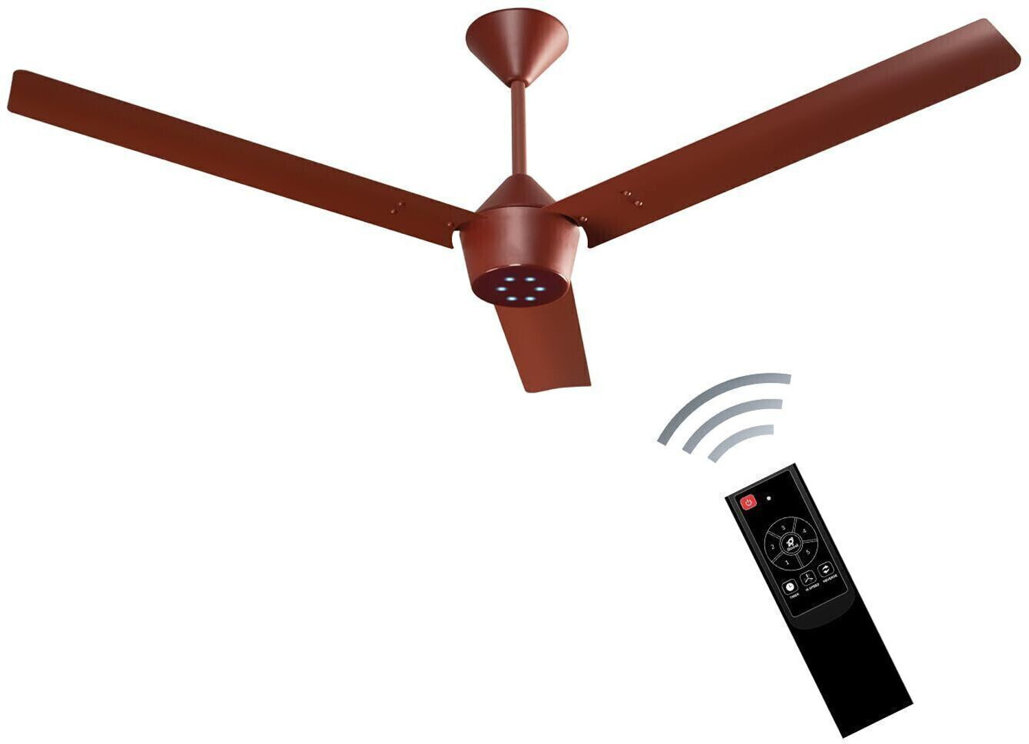 Image of Paras Green Smart Premium 32 Watt with 2 Year Warranty Remote Controlled, BLDC Motor with Remote, Ultra High Speed 1200 mm Ceiling Fan (Brown | Pack of 1)