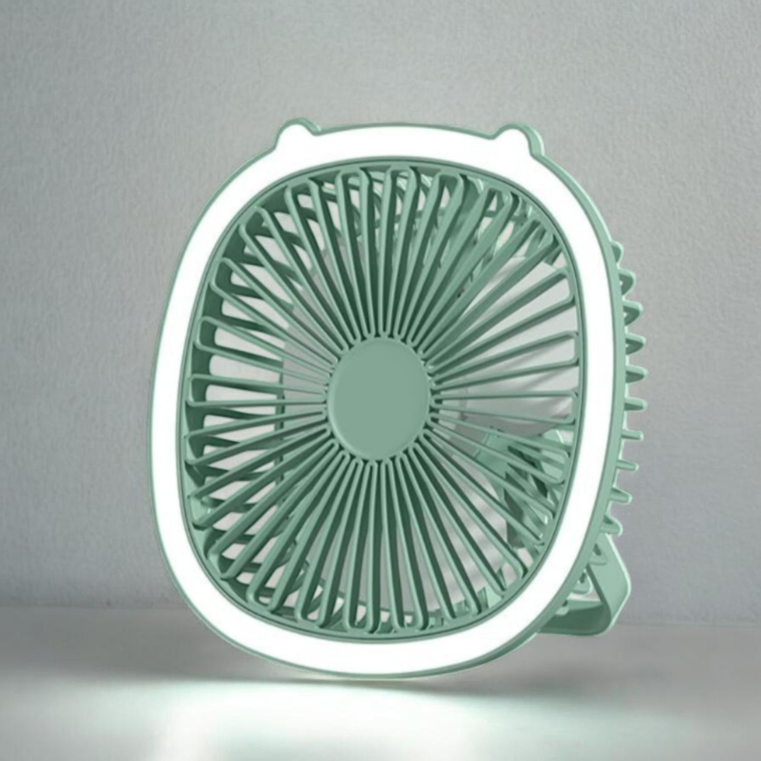 Image of Gatushop High Speed Rechargeable Table Fan with LED Light For Office Desk, Home F3567 Ultra High Speed 1400 mm Table Fan (5 Star | Multicolor | Pack of 1)