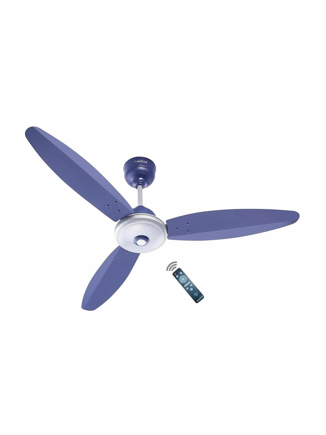 ACTIVA Graica | BLDC Motor | Remote Control | LED Light | Semi-Decorative with 5 Year Warranty BLDC Motor with Remote, Energy Saving, Silent Operation, Ultra High Speed, Underlight 1200 MM Ceiling Fan (5 Star | Silver Blue | Pack of 1) - Image 1