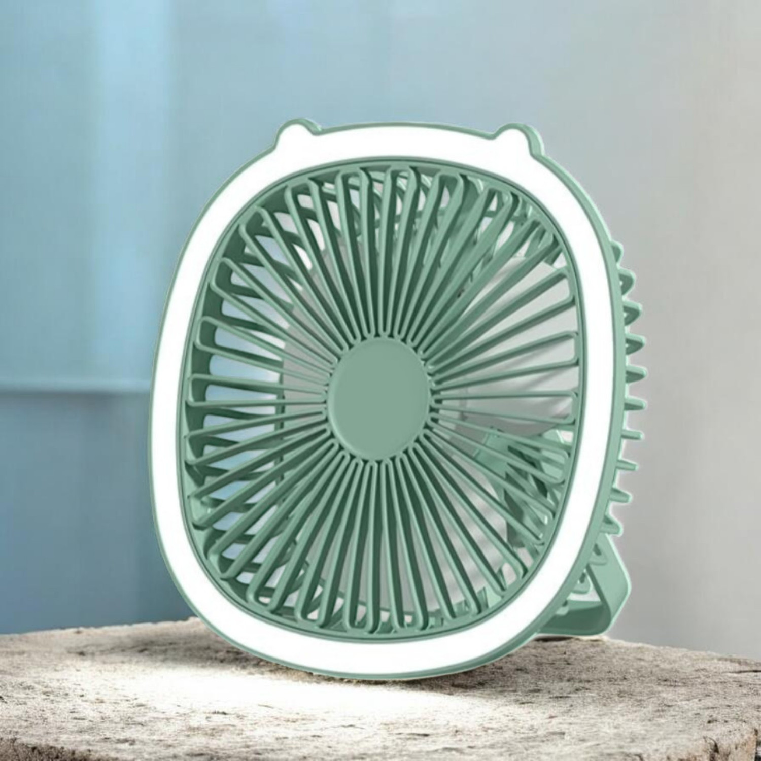 Image of DAKSHWAY High Speed Rechargeable Table Fan with LED Light For Office Desk, Home F3604 Ultra High Speed 1400 mm Table Fan (5 Star | Multicolor | Pack of 1)