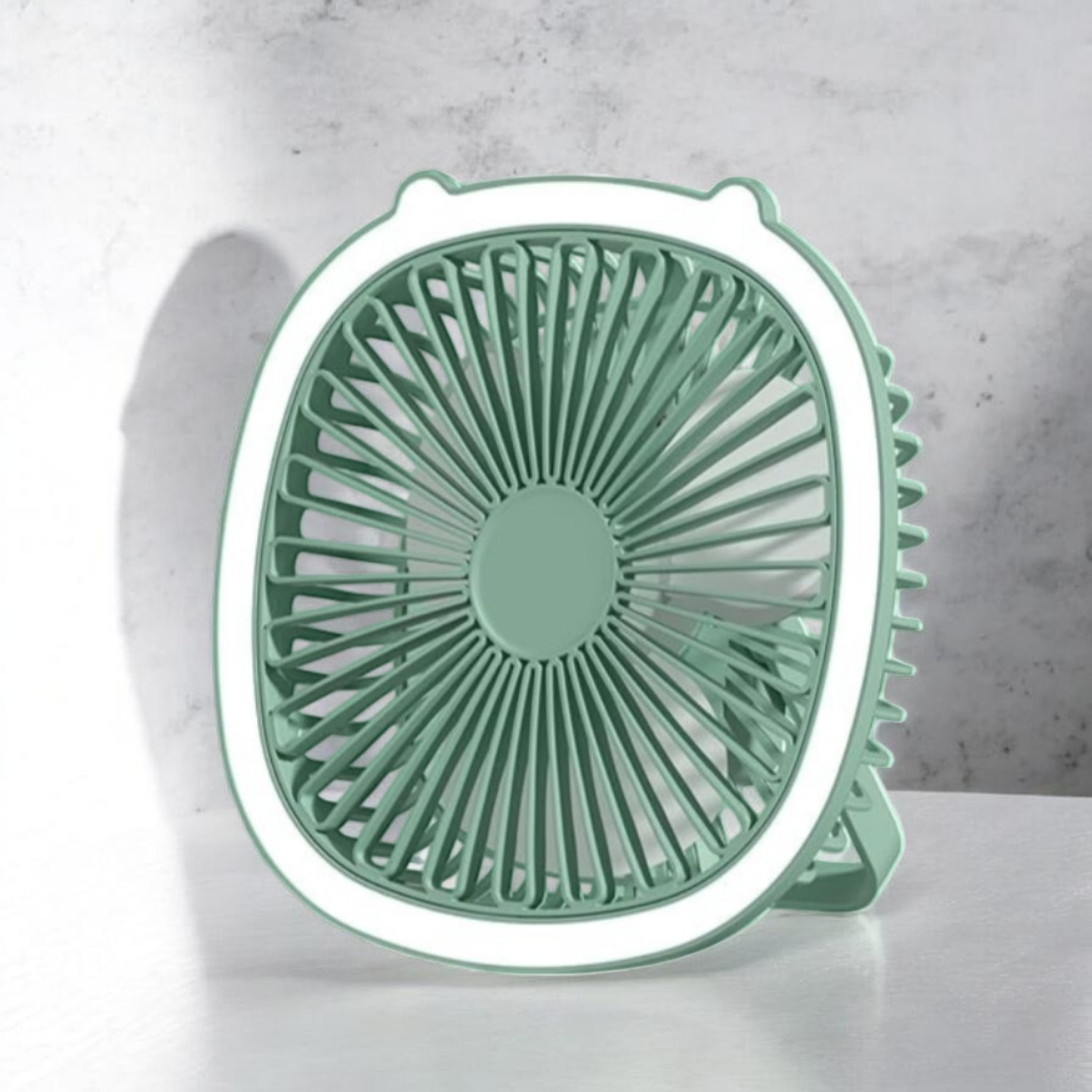 Image of DAKSHWAY High Speed Rechargeable Table Fan with LED Light For Office Desk, Home F3583 Ultra High Speed 1400 mm Table Fan (5 Star | Multicolor | Pack of 1)