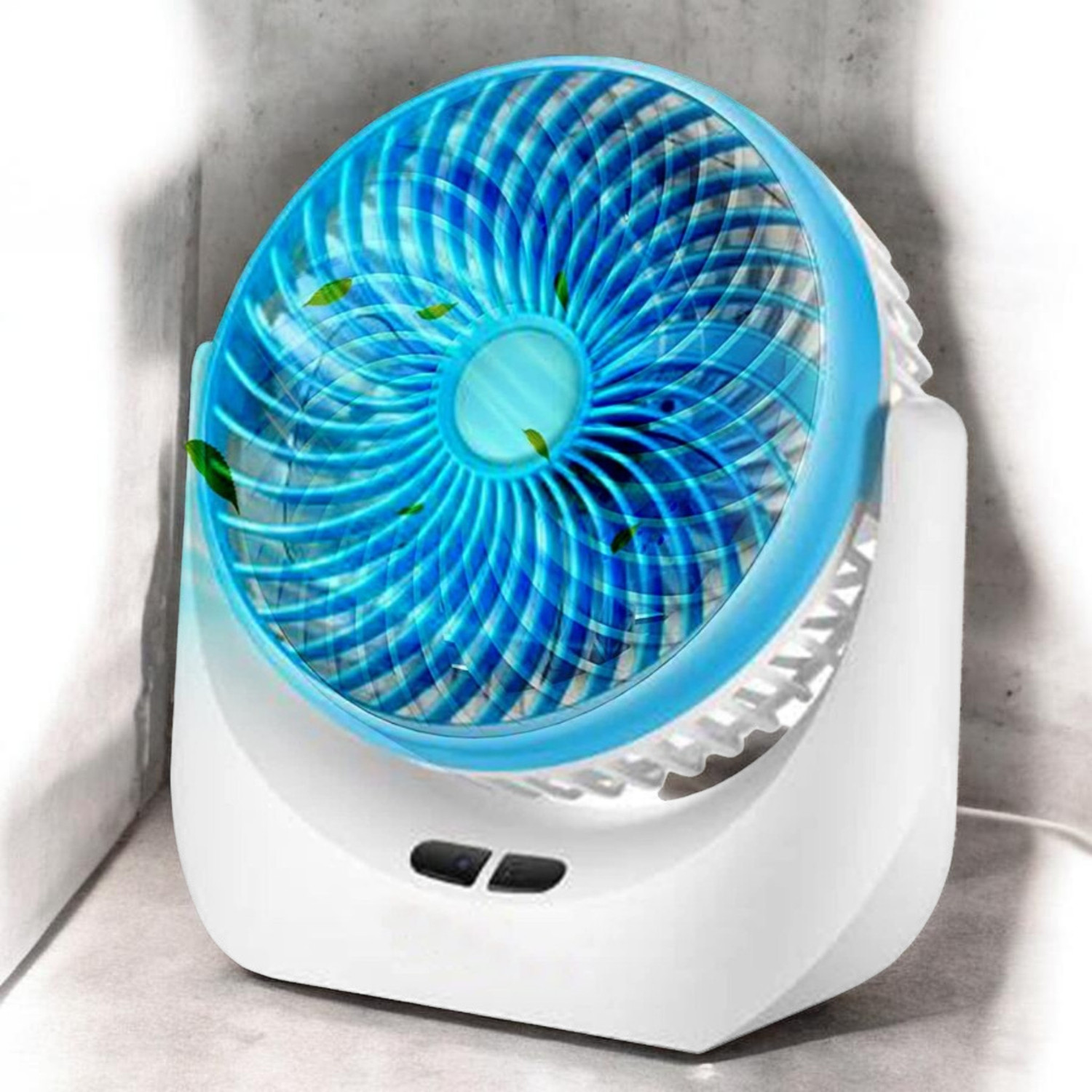 Image of Radhe High Speed Rechargeable Table Fan with LED Light For Office Desk, Home 296 Ultra High Speed 1400 mm Table Fan (5 Star | Multicolor | Pack of 1)
